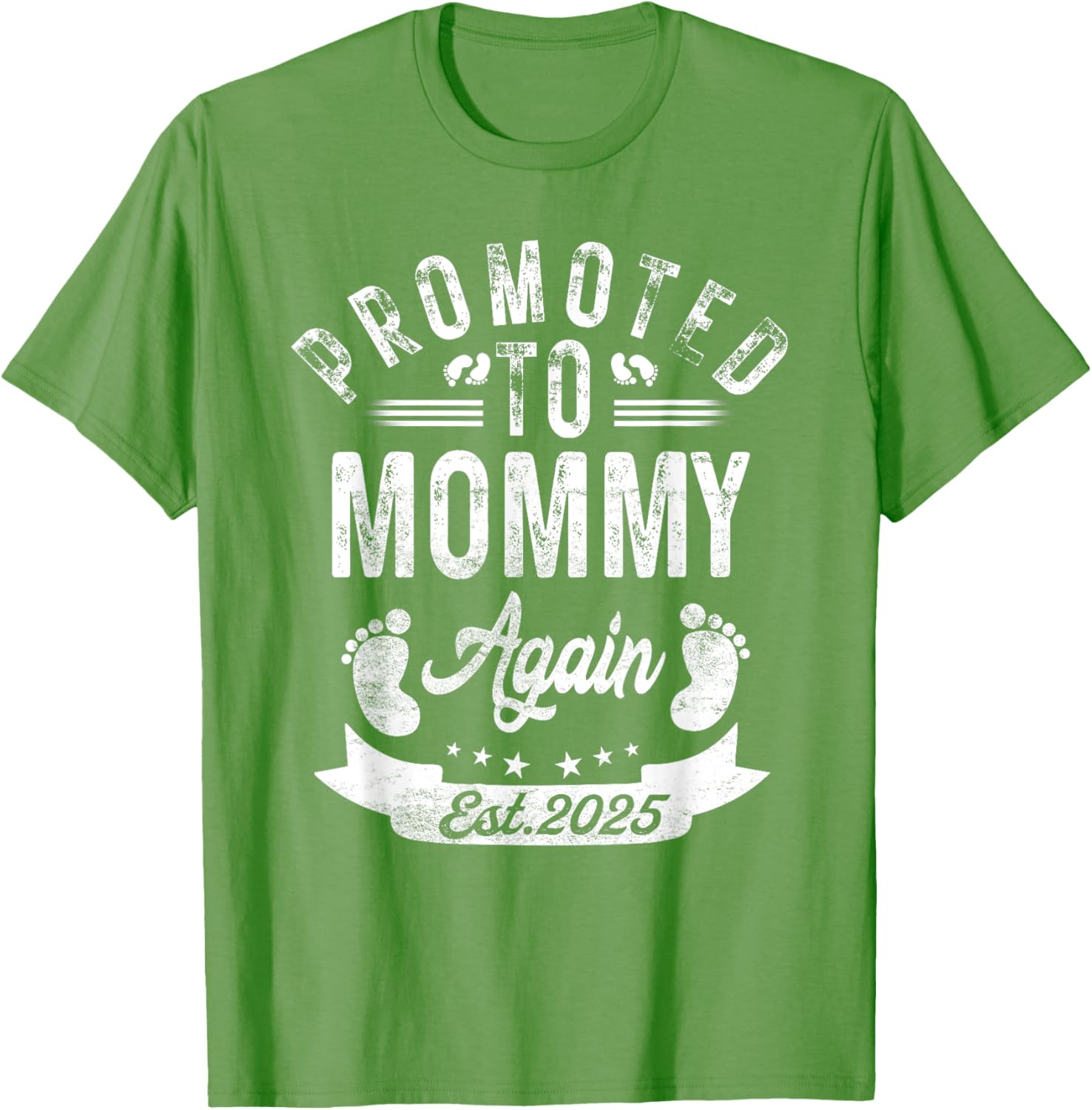 Promoted To Mommy Again EST 2025 Cute Pregnancy Announcement T-Shirt - 26