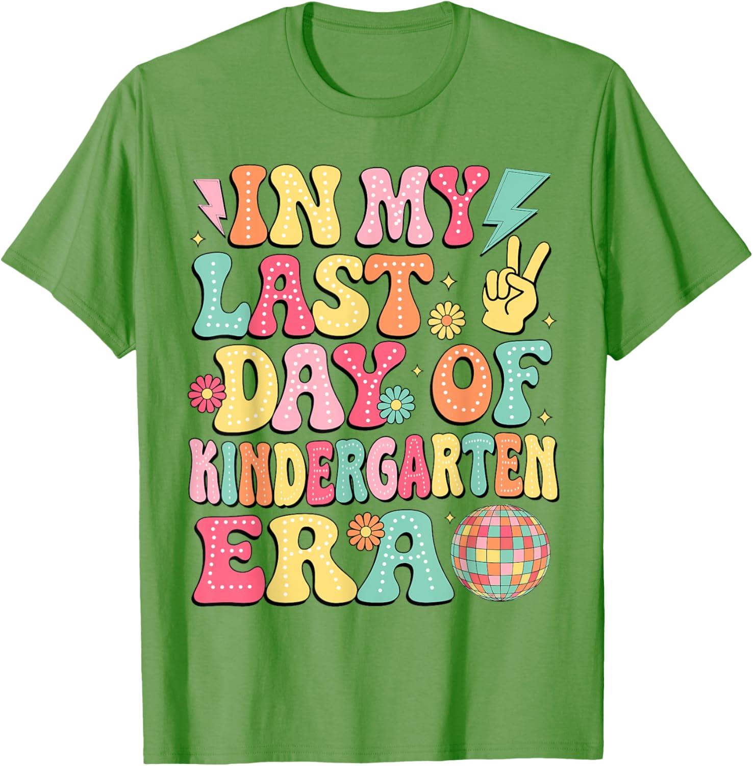 Groovy Last Day of Kindergarten T-Shirt for Fun Graduation Celebrations - 14