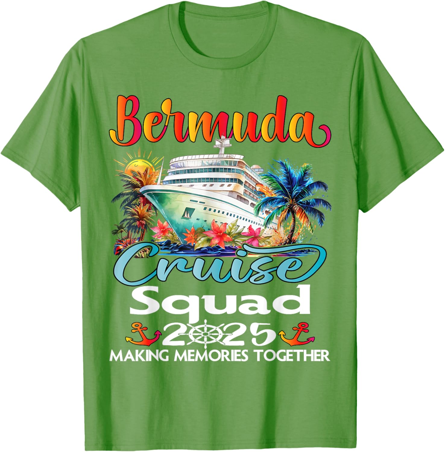 Bermuda Cruise Squad 2025 Family T-Shirt for Fun Adventures at Sea - 7