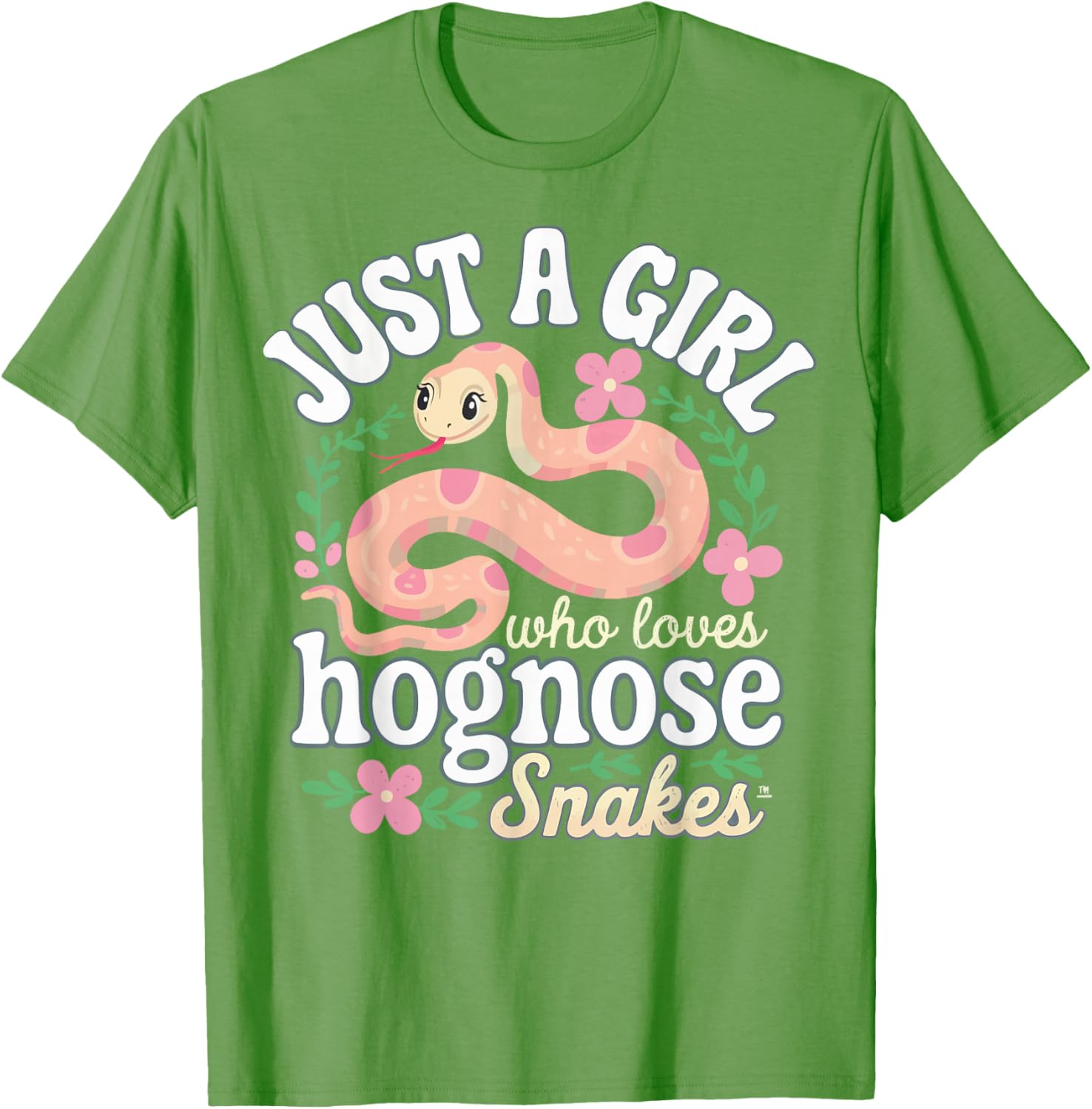 Just A Girl Who Loves Hognose Snakes Tee Shirt for Snake Lovers - 1
