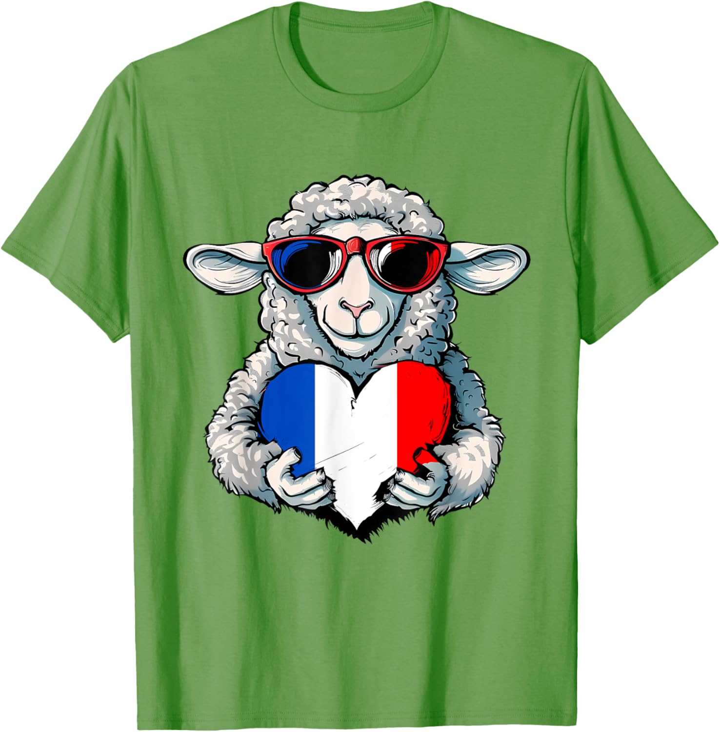 French Pride T-Shirt with France Flag and Sheep Design for Stylish Wear - 27