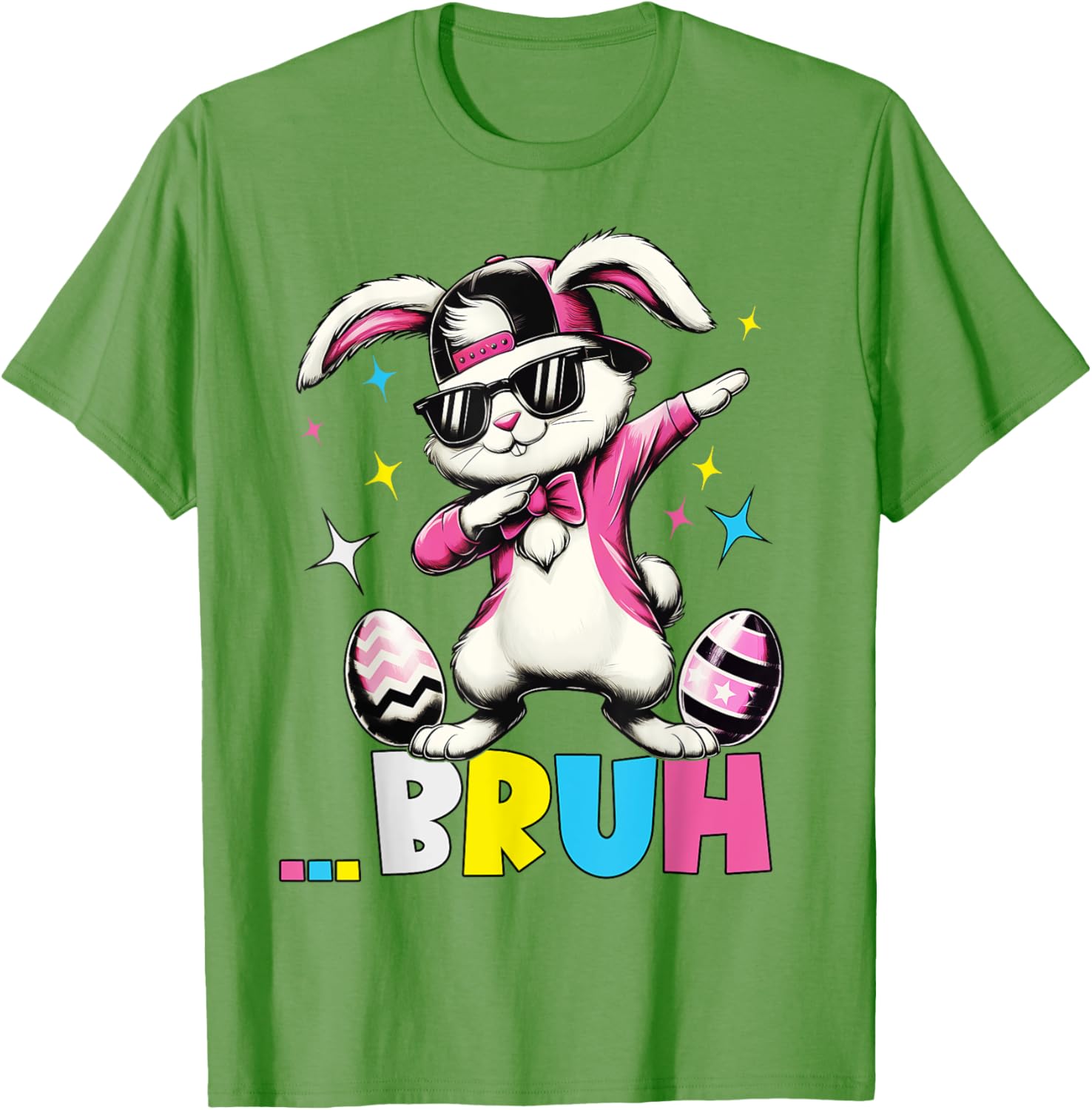 Cool Dabbing Bunny Sunglasses Easter T-Shirt for Kids and Teens - 8