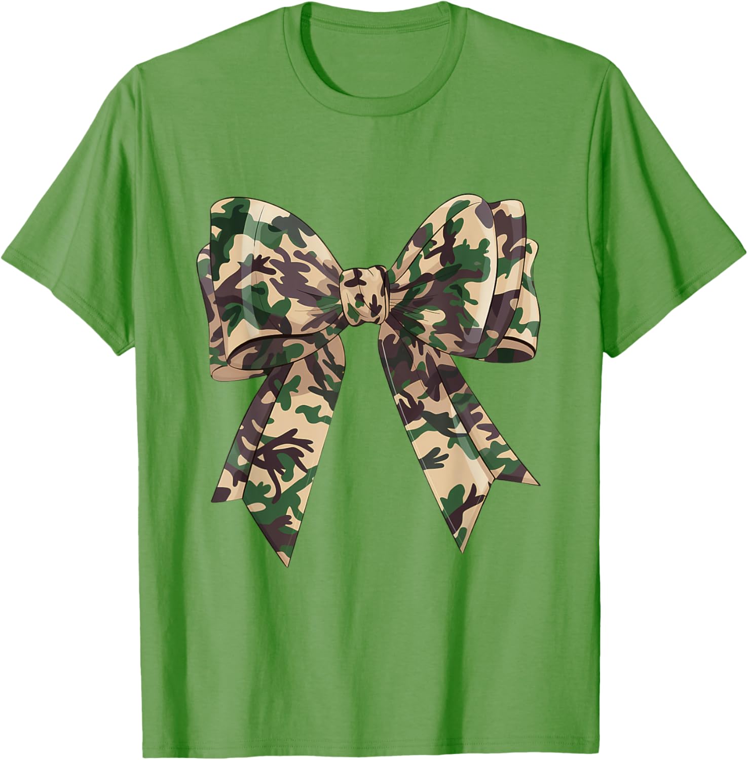 Chic Camouflage Bow Coquette T-Shirt for Hunting Women and Girls - 15