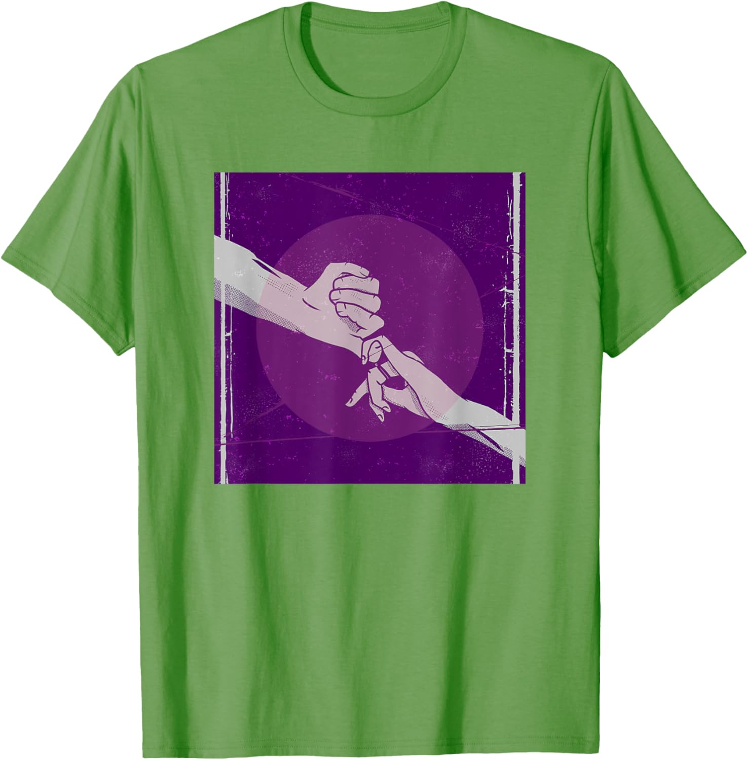 Romantic Couple Holding Hands Retro Poster T-Shirt for Lovebirds - 2