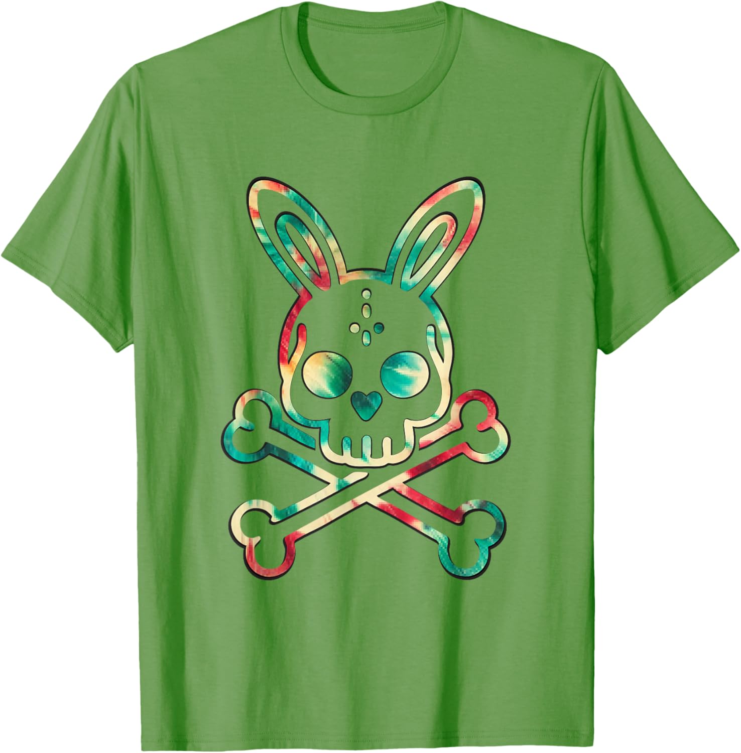 Tie Dye Bunny Skull Rabbit Skeleton Men’s T-Shirt for Unique Style - 1
