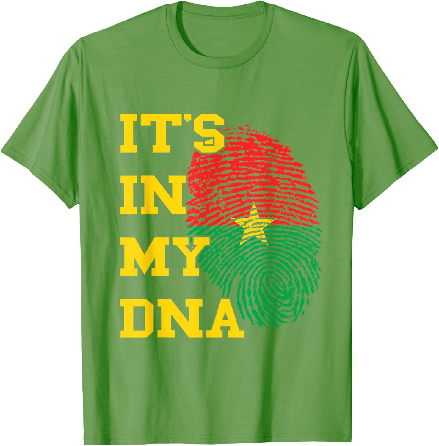 Burkina Faso It's In My DNA Flag Thumbmark T-Shirt for Proud Fans - 2