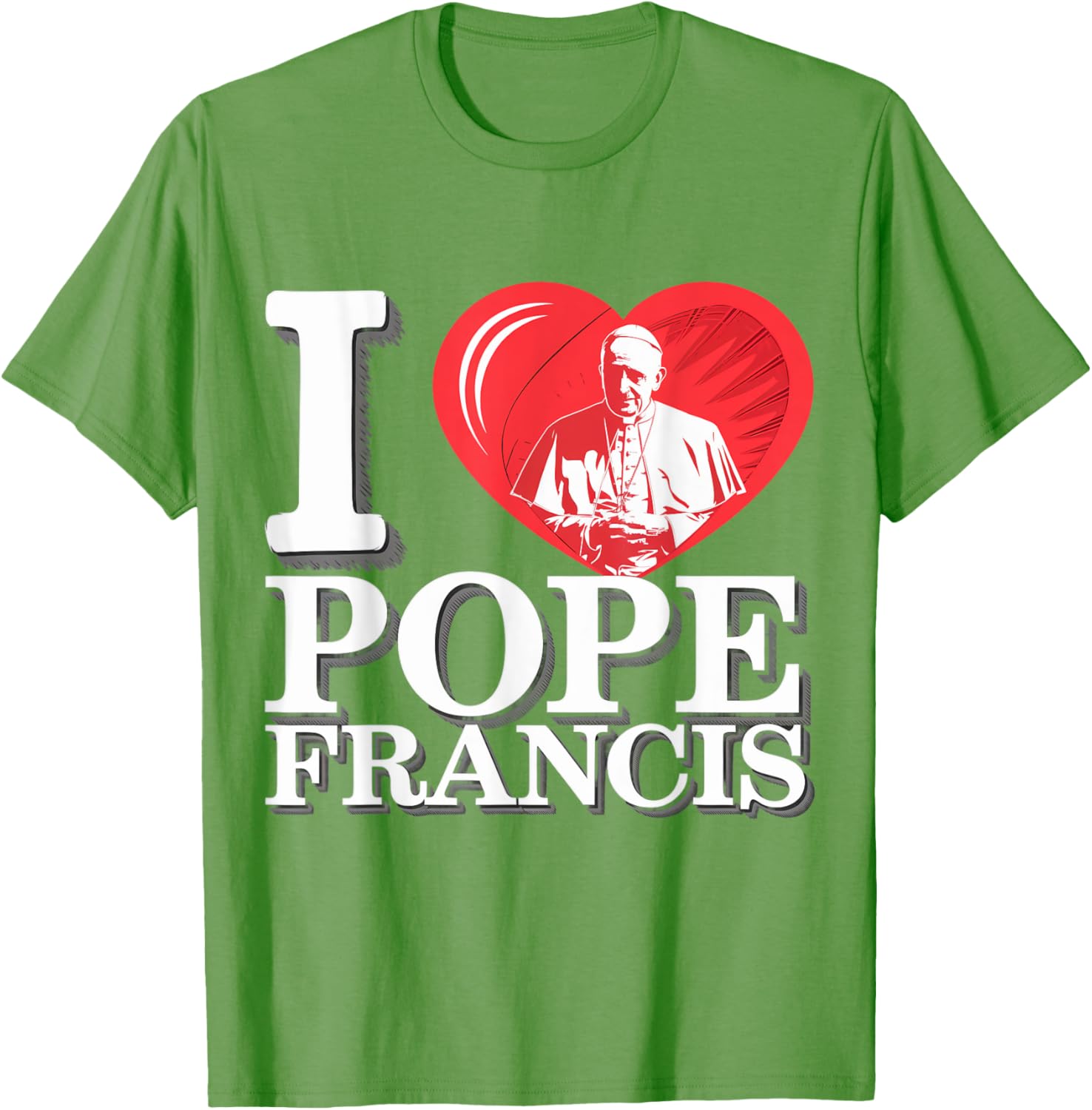 I Heart Pope Francis Dope Catholic Prayers Graphic T-Shirt for Faithful Wear - 2