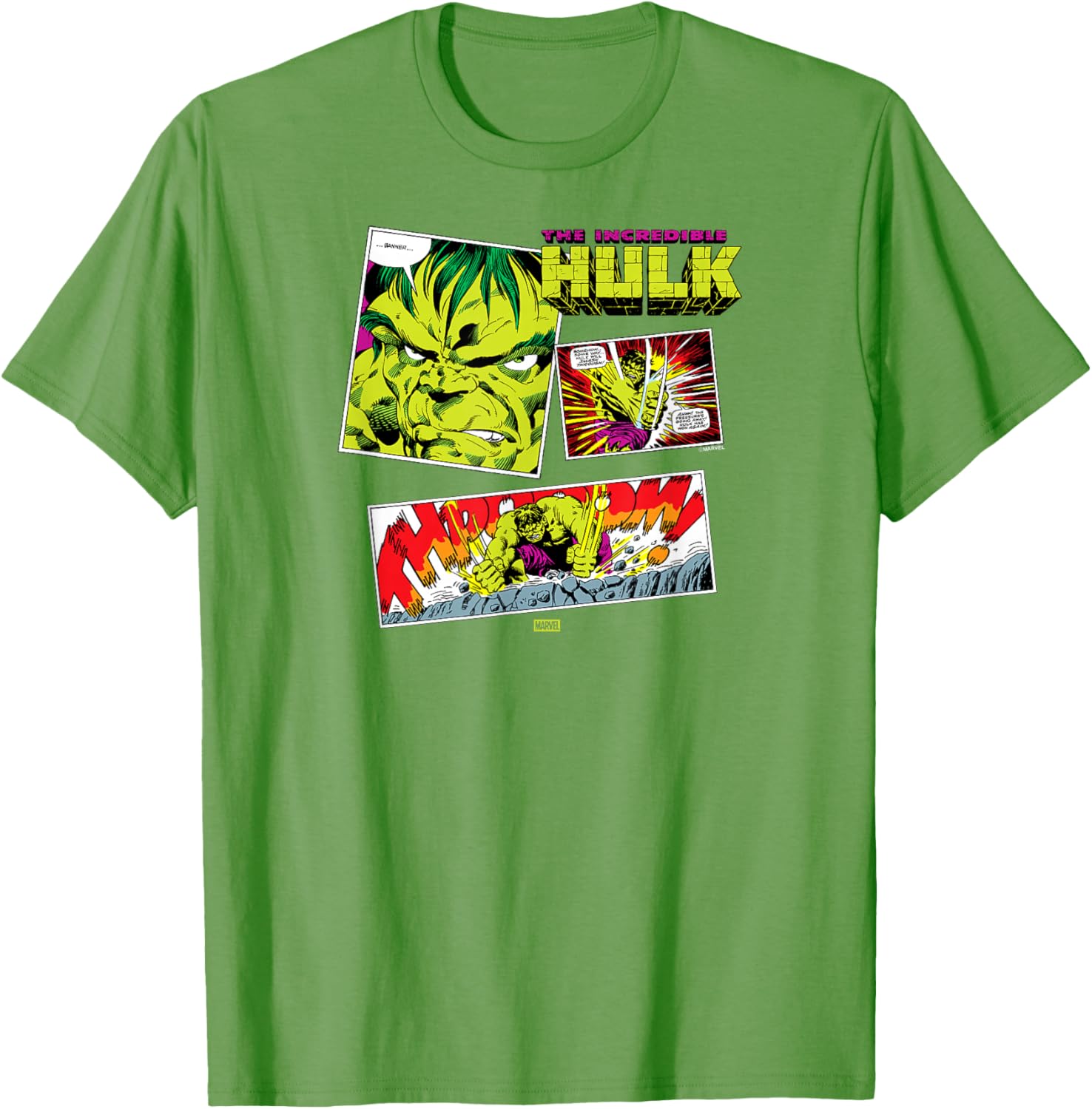 Marvel Hulk Comic Book Panel T-Shirt for Fans of Superhero Apparel - 12