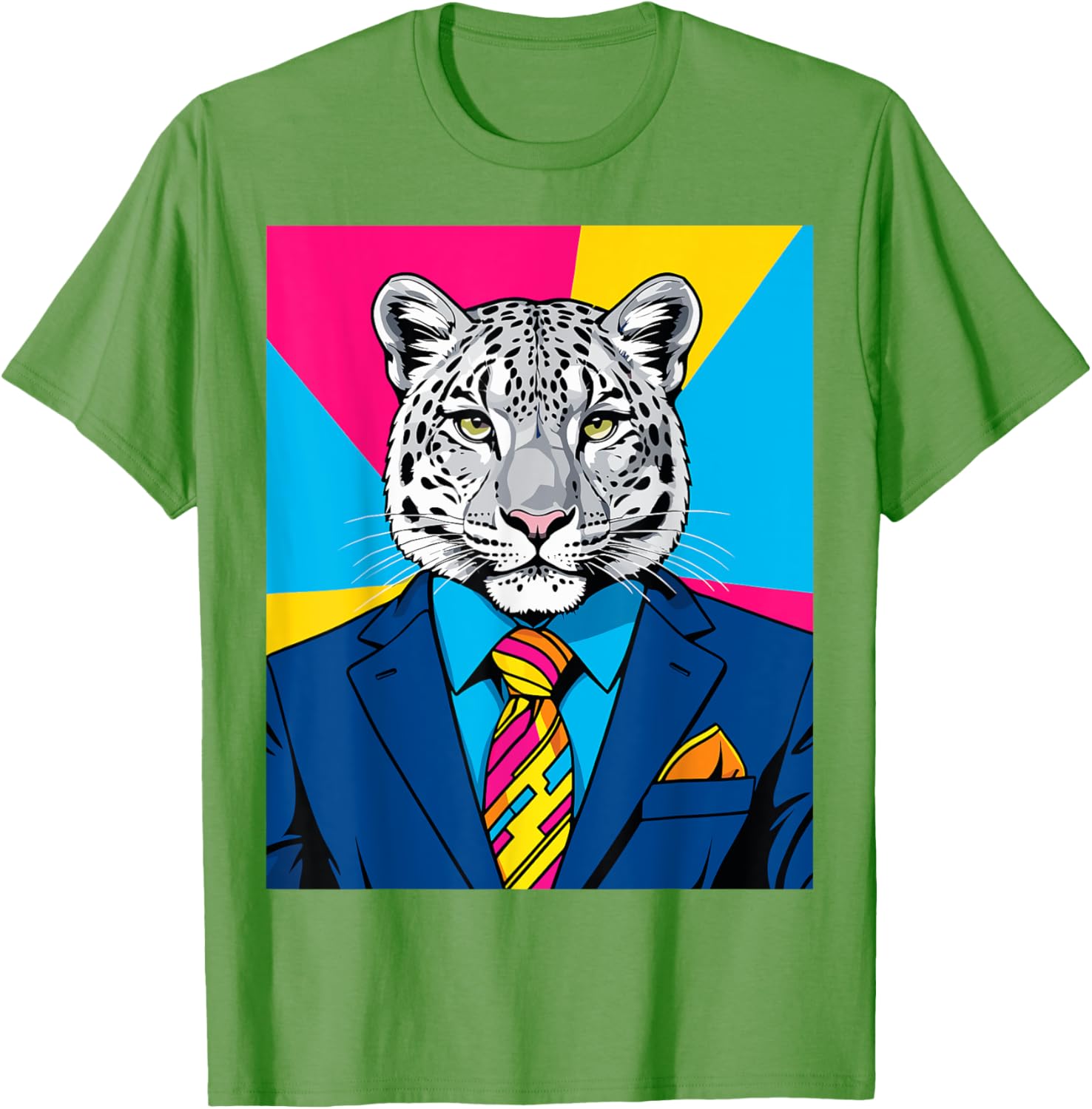 Pop Art Snow Leopard Business Suit T-Shirt Trendy Unique Fashion Wear - 20