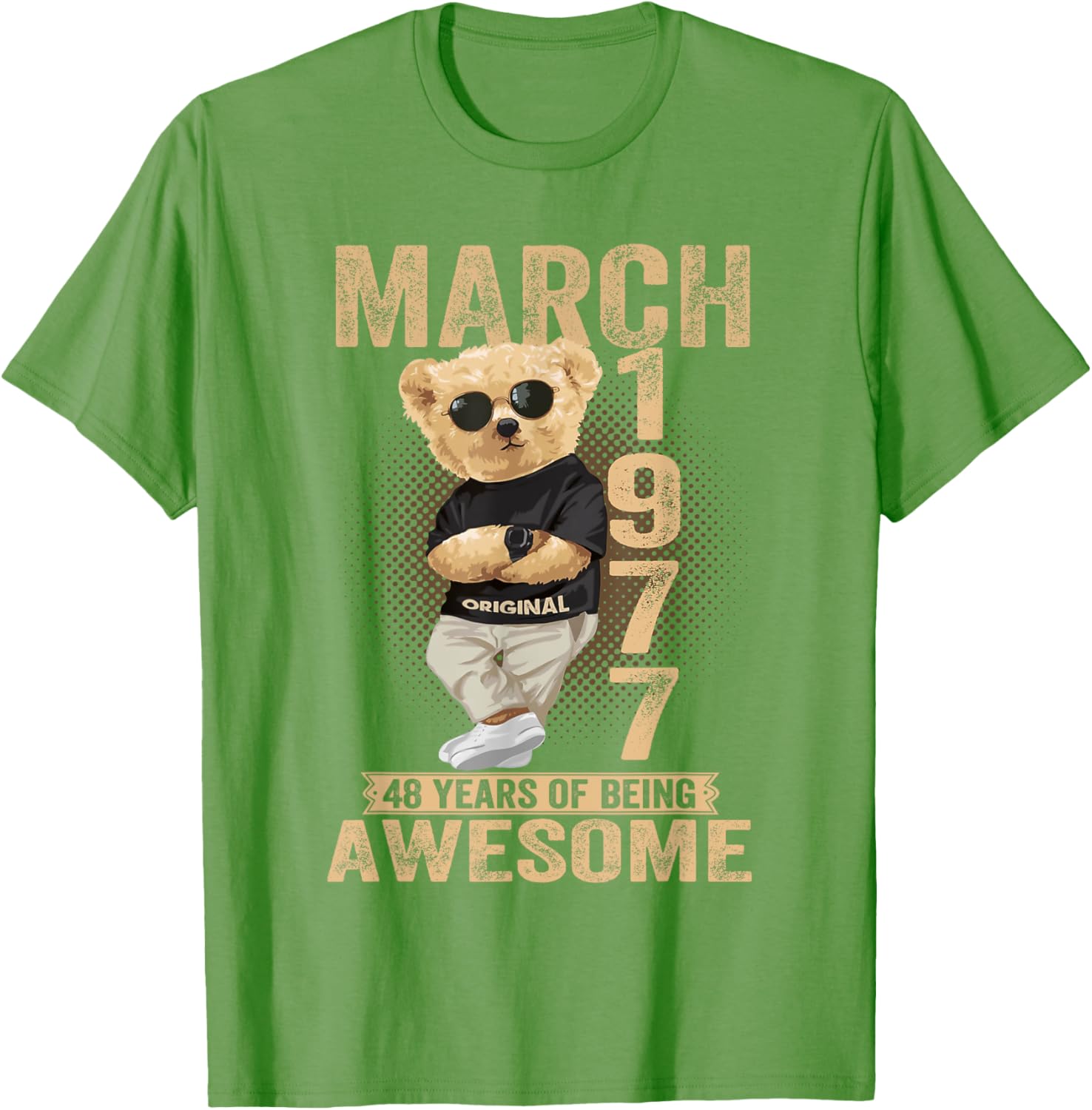 Awesome Teddy Bear T-Shirt for March 48th Birthday Celebration 1977 - 10