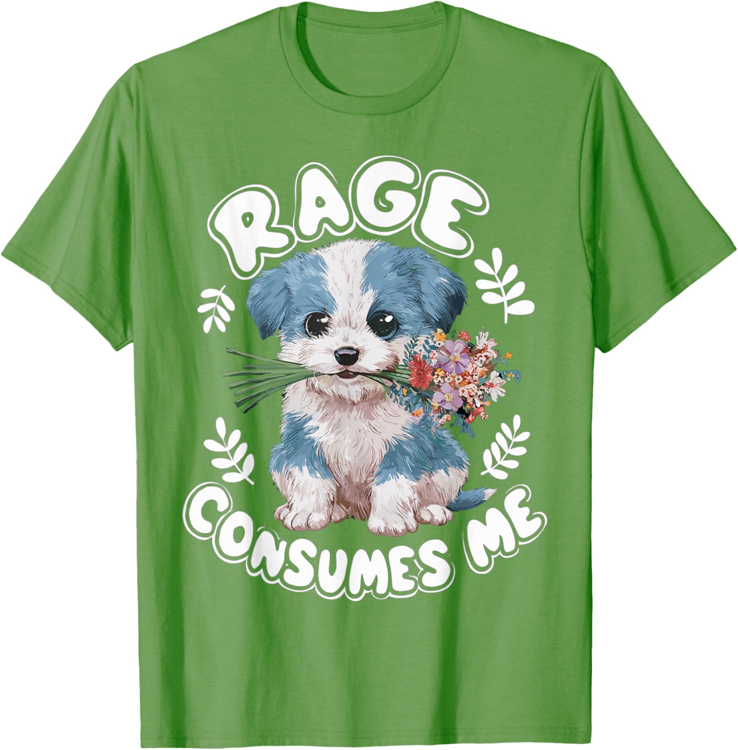 Cute Puppy Rage Cat Meme T-Shirt for Men and Women - Funny Gift Idea - 15