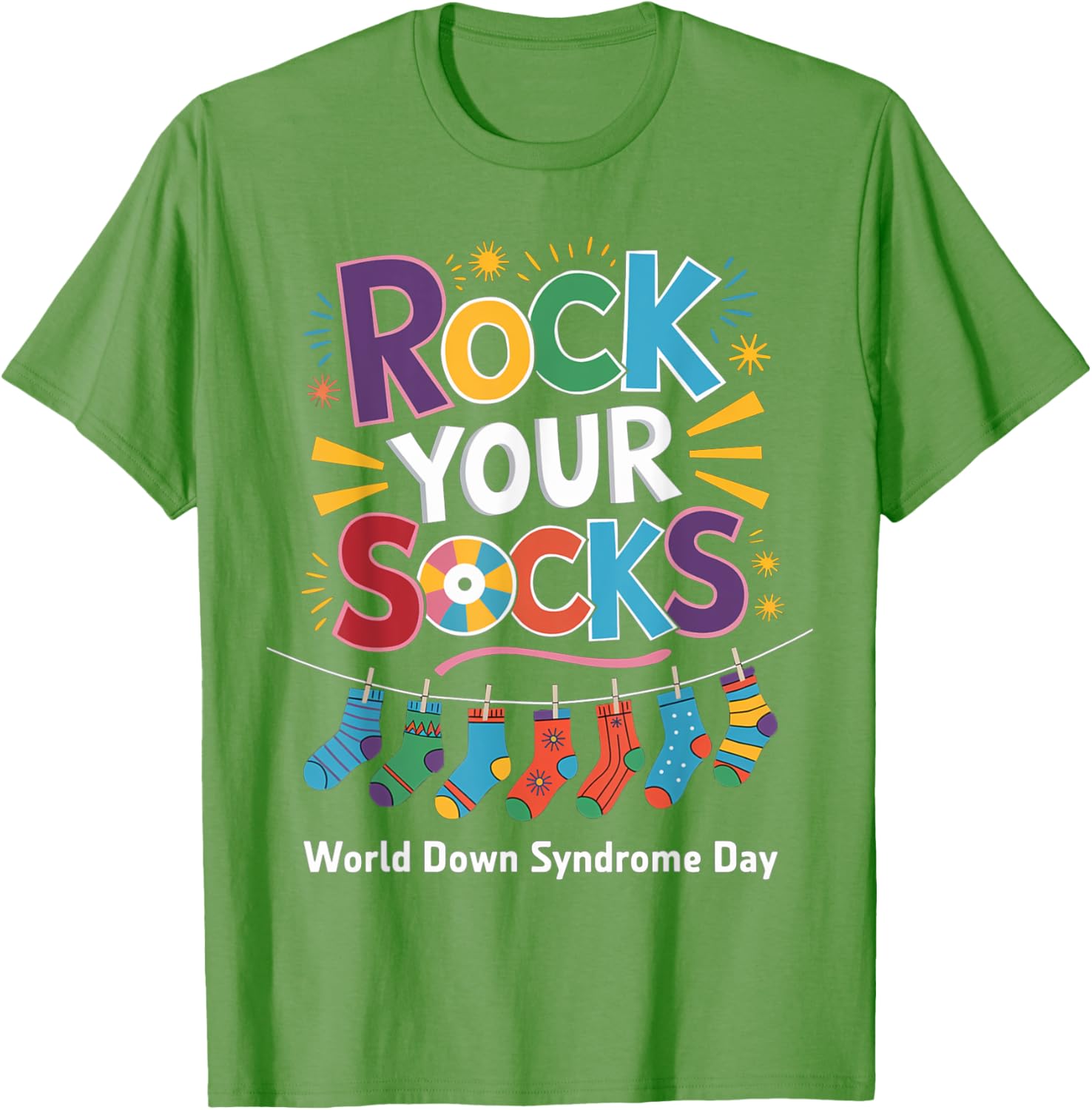 Rock Your Socks Kids T-Shirt for World Down Syndrome Awareness Day - 25