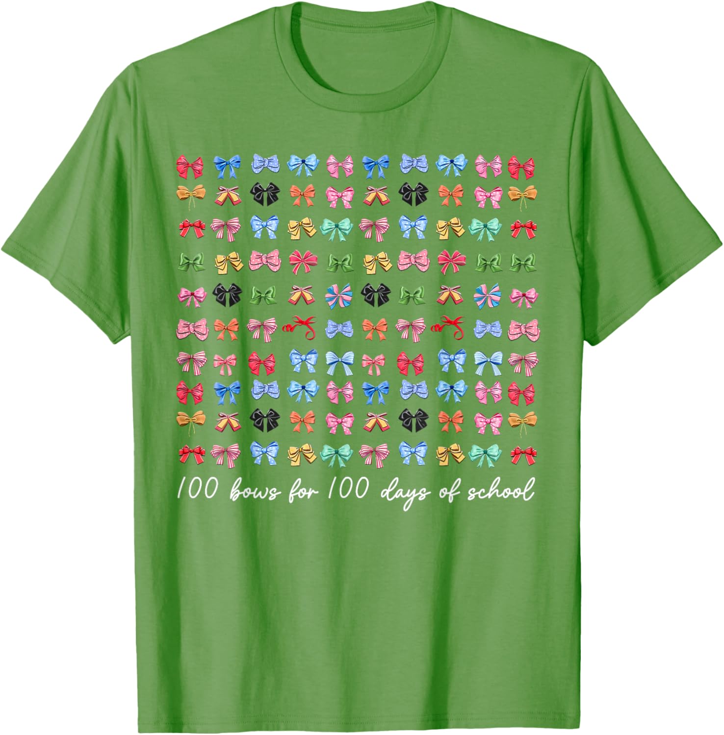 100 Bows For 100 Days Of School T-Shirt for Teachers and Kids - 22