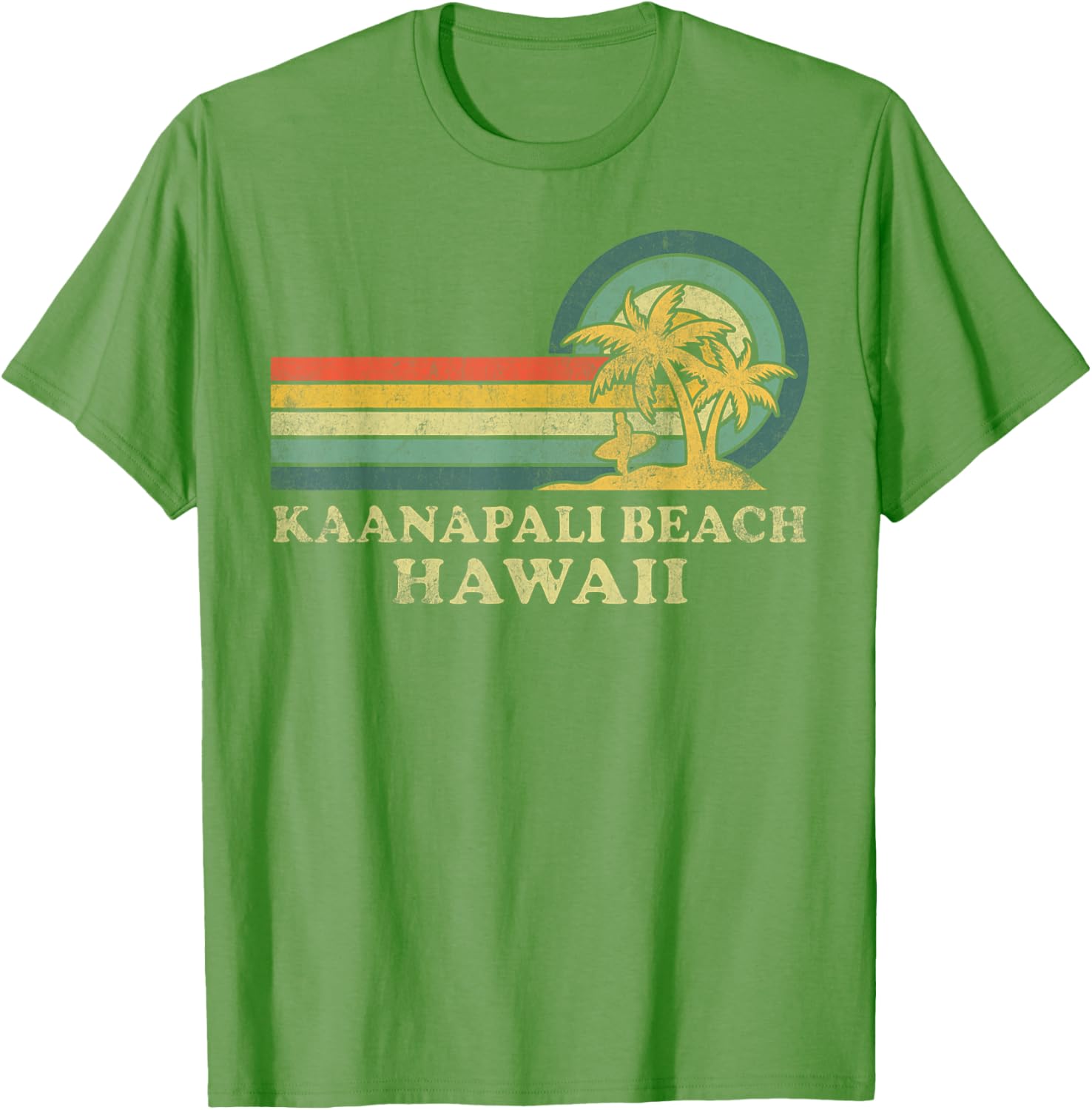 Kaanapali Beach Vintage Palm Tree Family Vacation T-Shirt for Fun Getaways - 5