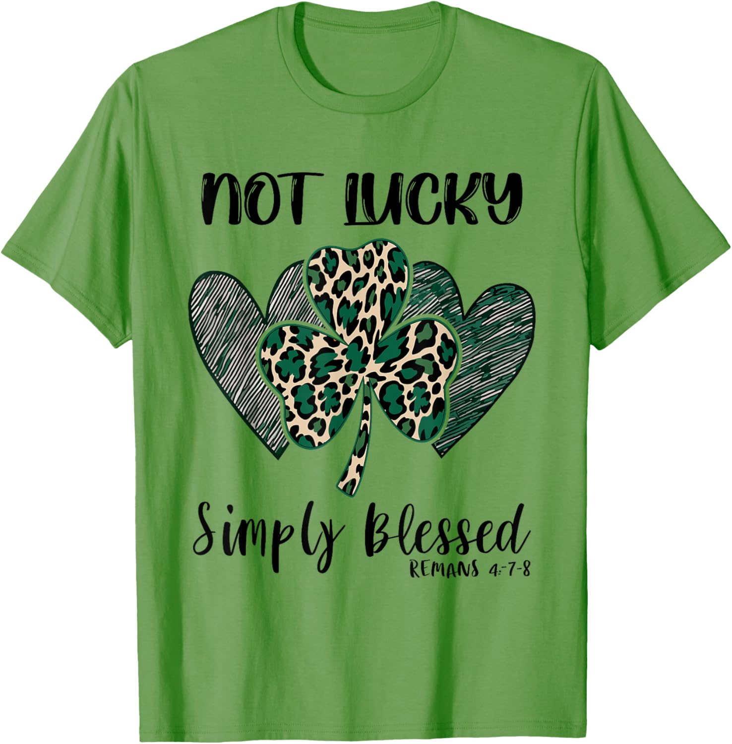 Simply Blessed Shamrock St Patricks Day T-Shirt for Fun Celebrations - 9