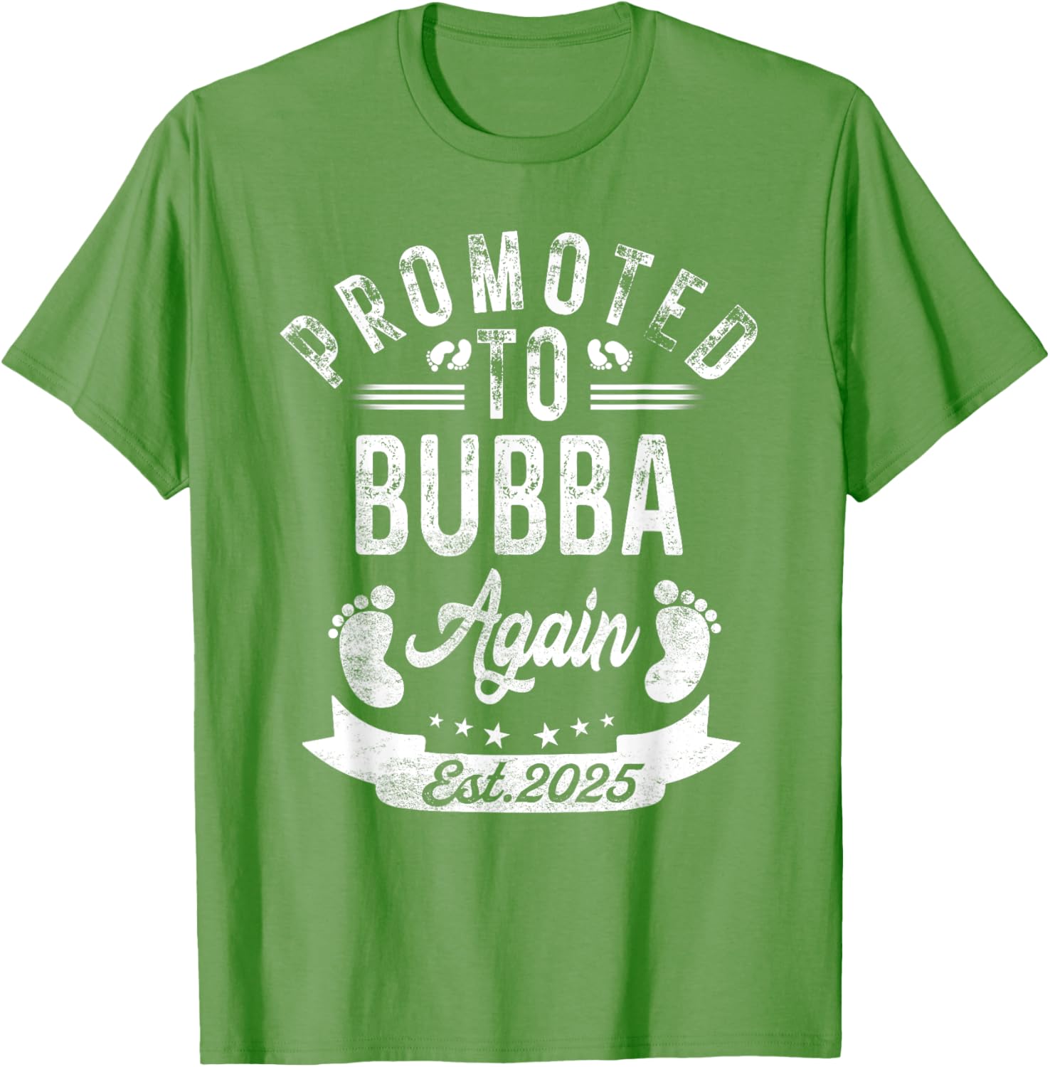 Promoted to Bubba Again EST 2025 Cute Pregnancy Announcement T-Shirt - 4