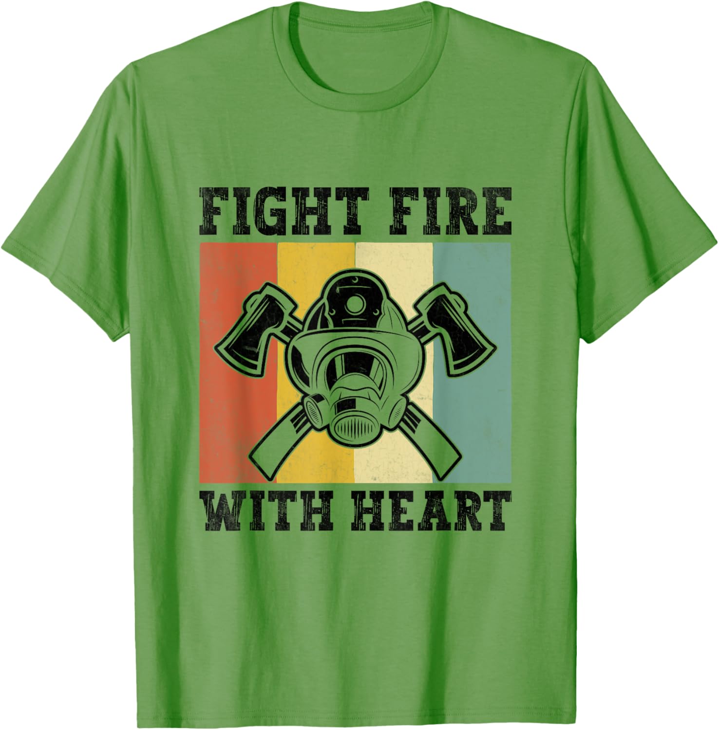 Heartfelt Firefighter T-Shirt Fight Fire with Heart Inspiring Apparel - 2
