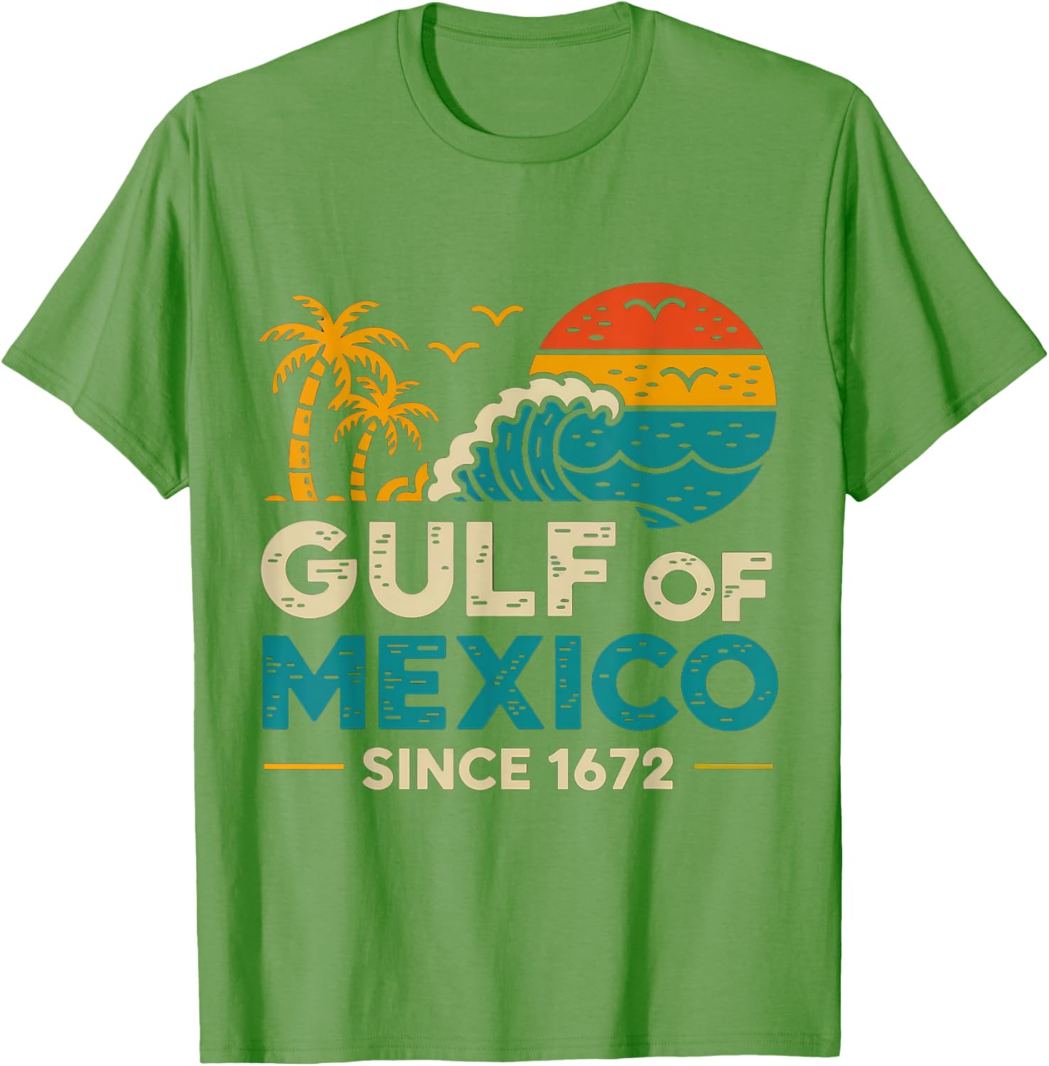 Gulf of Mexico Since 1672 Retro Vintage T-Shirt for Casual Style - 18