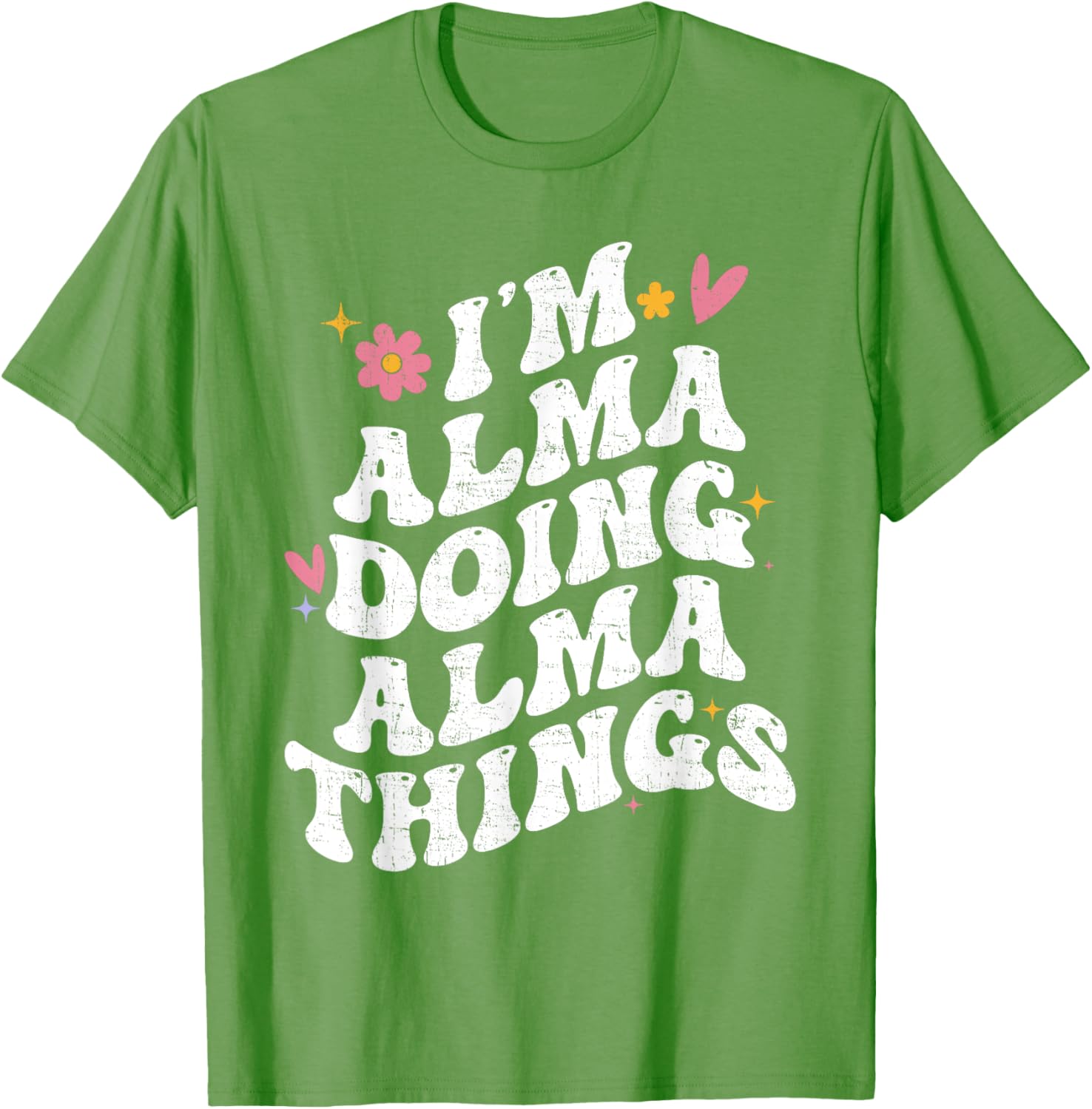 Personalized Retro Groovy I'm Alma Doing Alma Things T-Shirt - 9