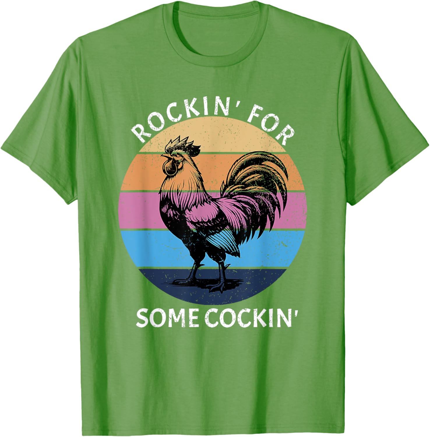 Funny Rockin Chicken T-Shirt for Lively & Fun-Casual Outfits - 13