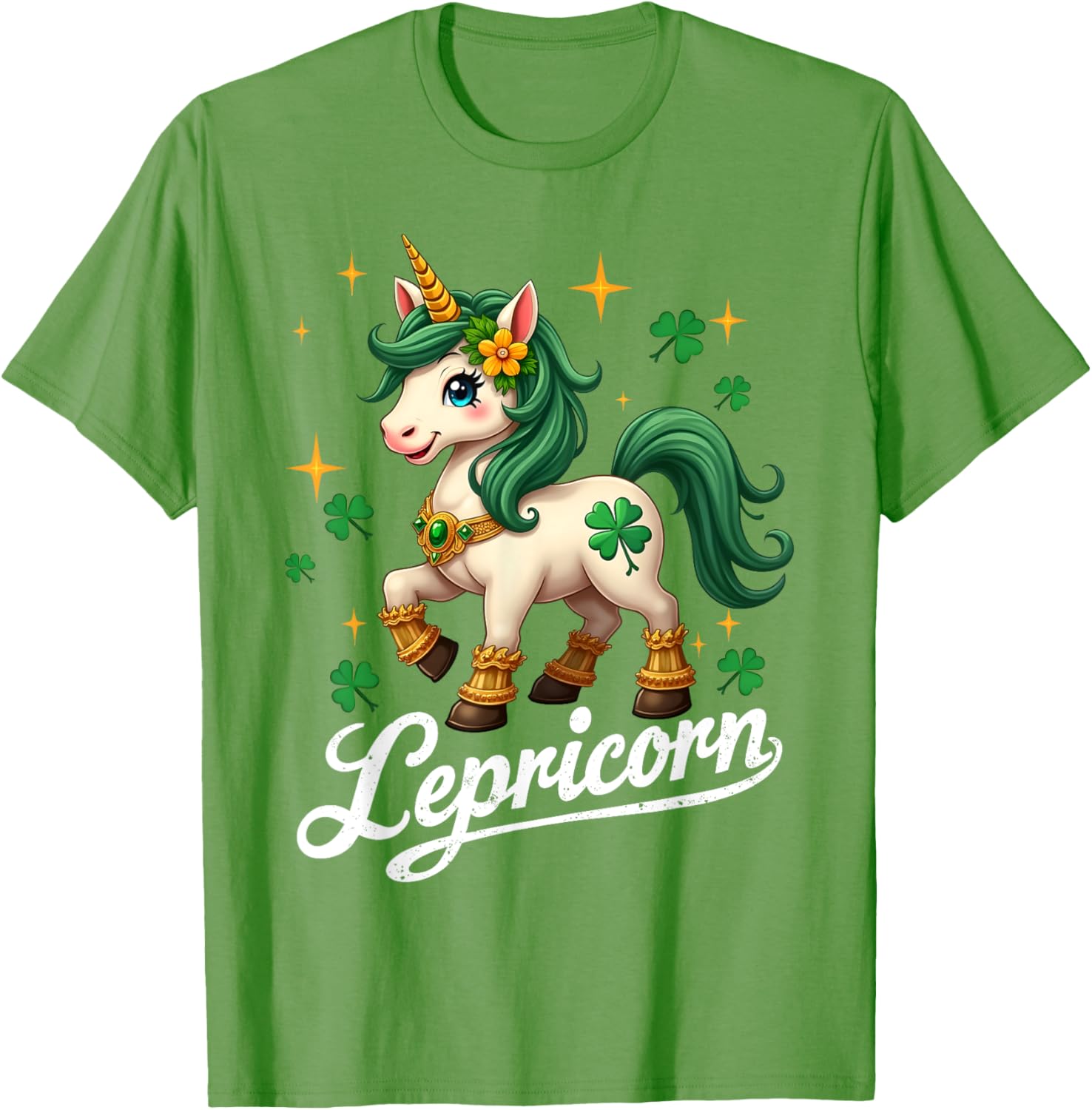 Cute St Patricks Day Unicorn T-Shirt for Girls - St Patty's Style - 1