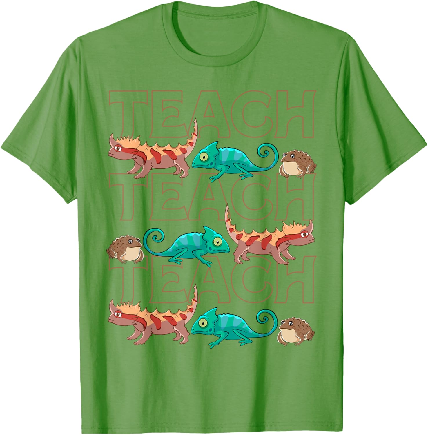 Cute Reptiles Teacher T-Shirt for Animal Lovers and Students - 1