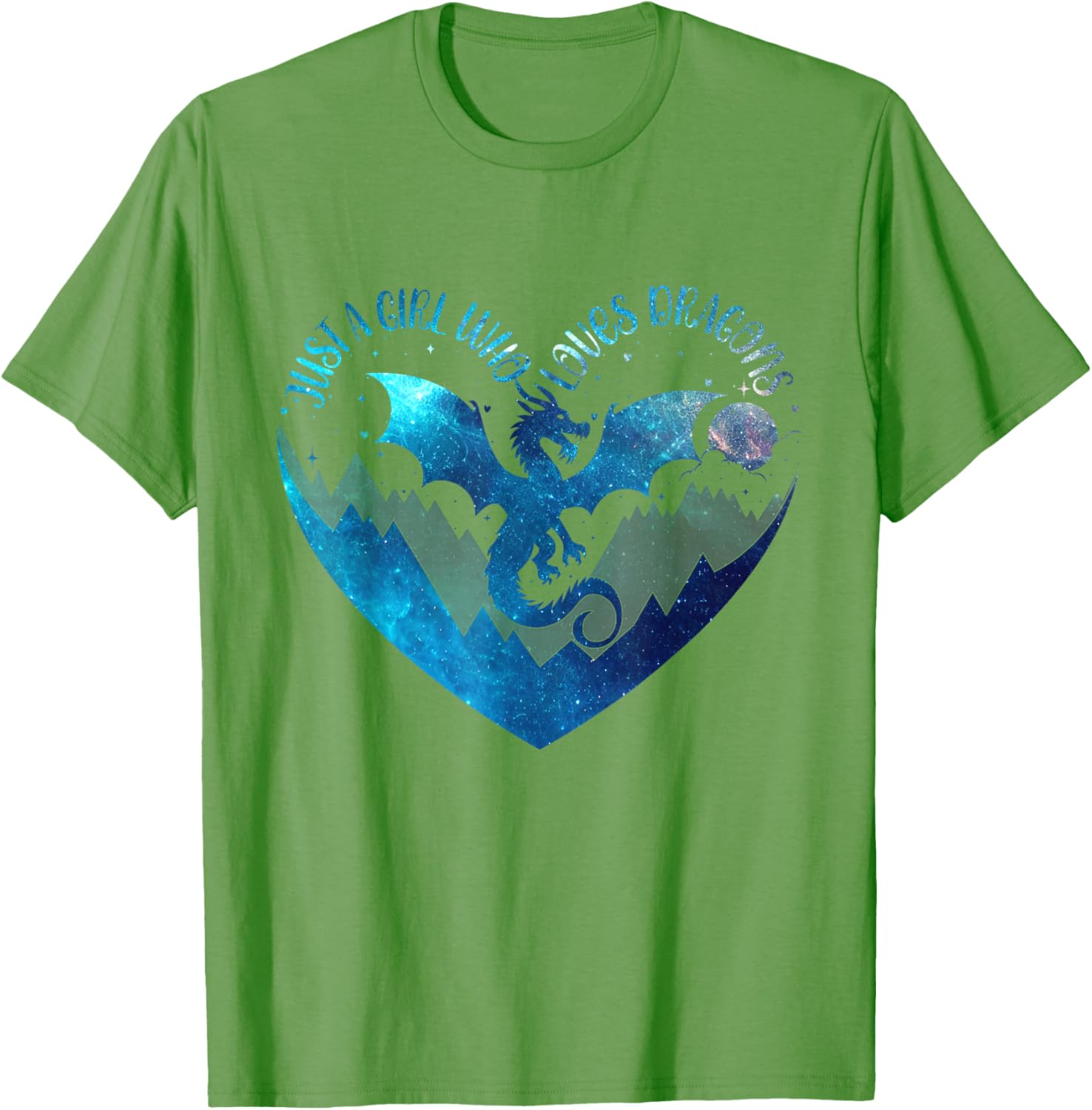 Cute Dragon Lover T-Shirt for Girls with Heart Design, Perfect Gift - 22