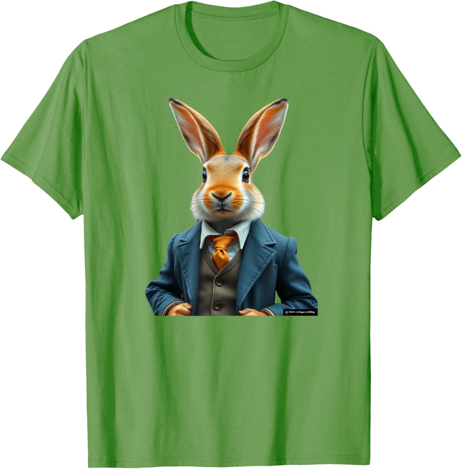 Vintage Easter Bunny T-Shirt with Rabbit in a Suit for Wild Hunters - 13