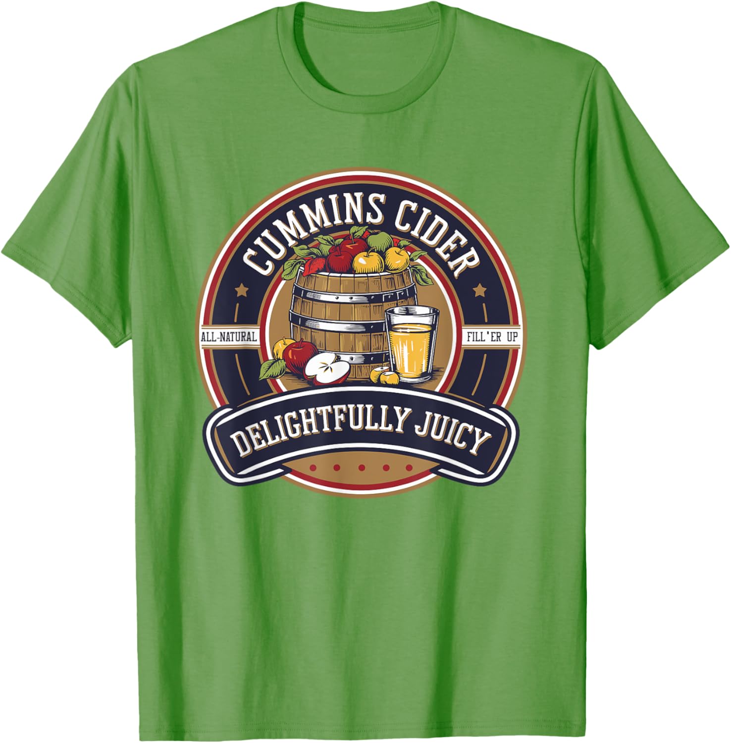 Haul Cummins Apple Cider Juicy Label Logo T-Shirt for Casual Style - 1