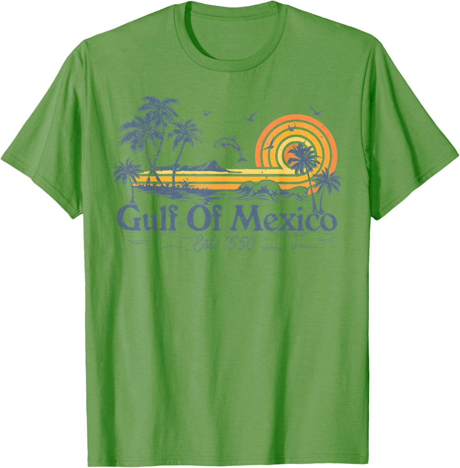 Gulf Of Mexico 1550 Vintage Mexican Flag Beach T-Shirt for Fun Days - 8