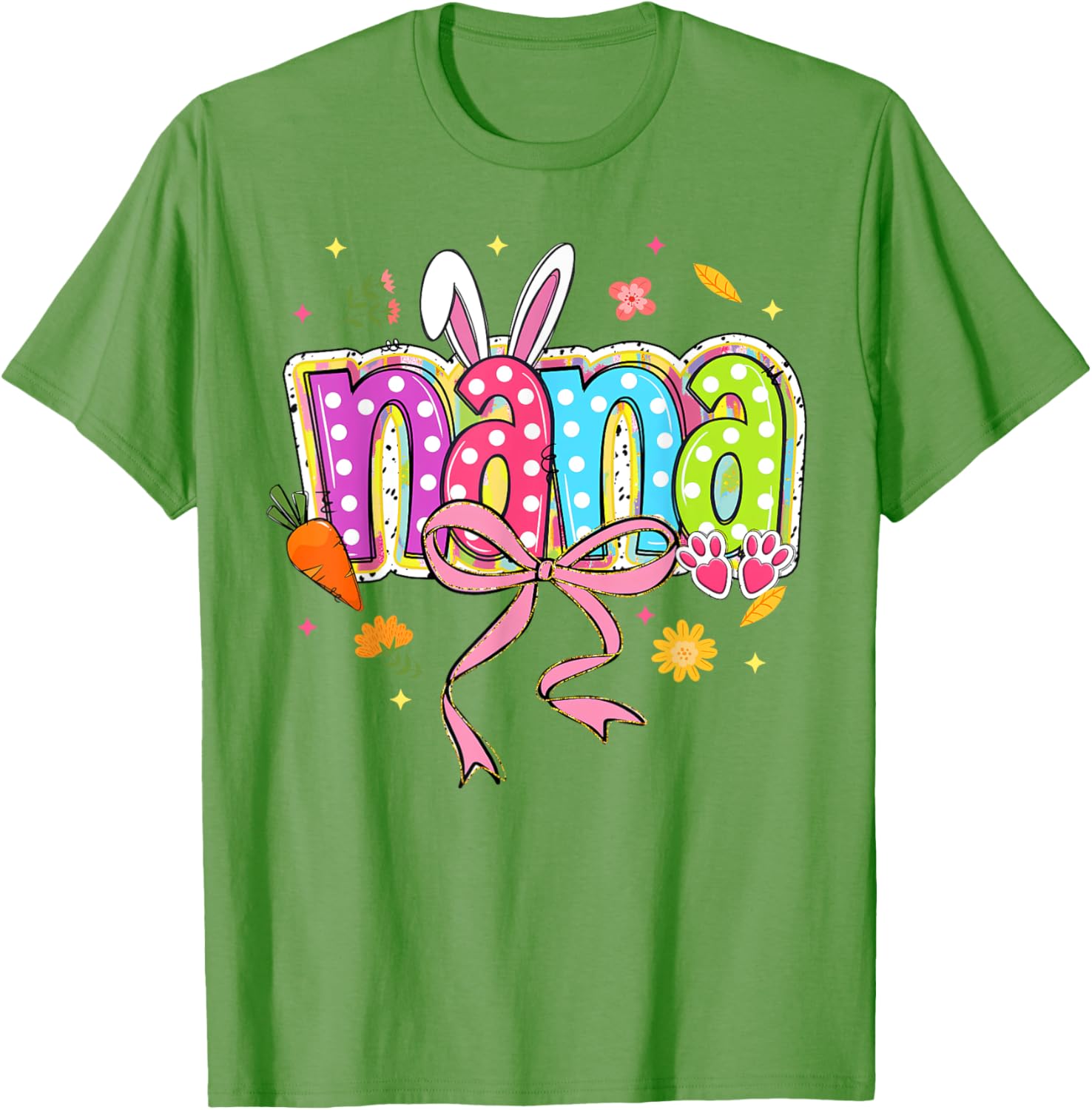 Boho Floral Bunny Grandma T-Shirt for Family Easter Celebrations - 12