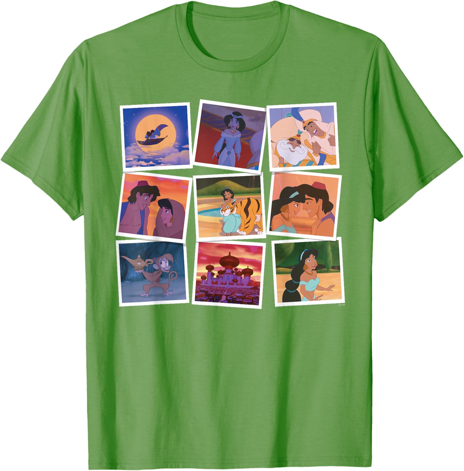 Disney Aladdin and Princess Jasmine Movie Frames T-Shirt for Fans - 12