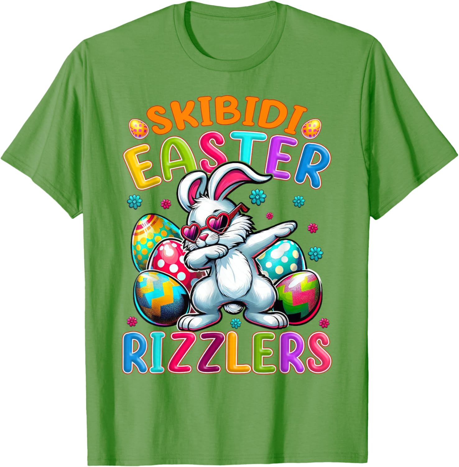 Dabbing Bunny Skibidi Easter Rizzlers T-Shirt for Gen Alpha Style - 24
