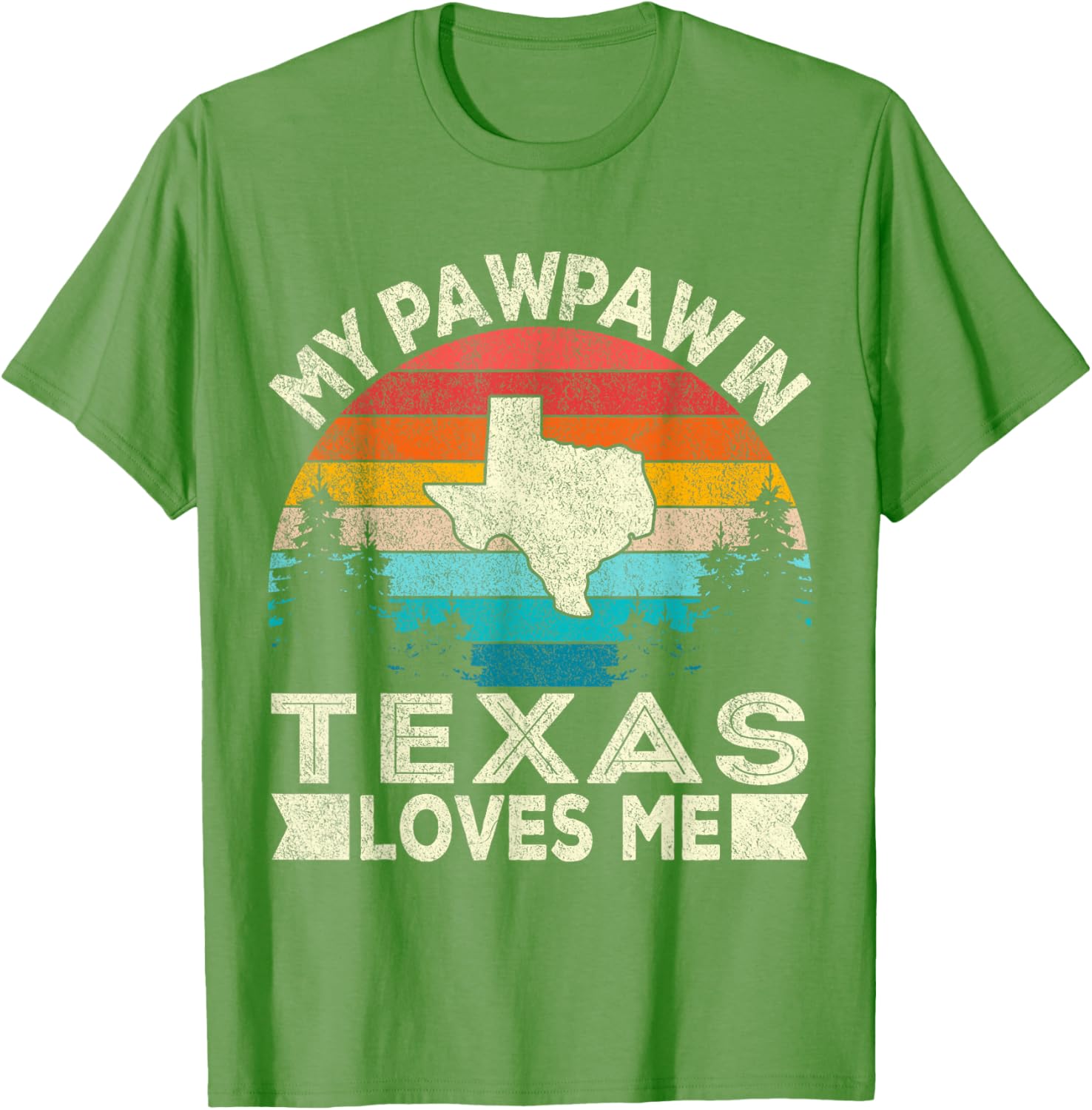 My PawPaw In Texas Loves Me Retro Grandpa T-Shirt for Proud Grandchildren - 19