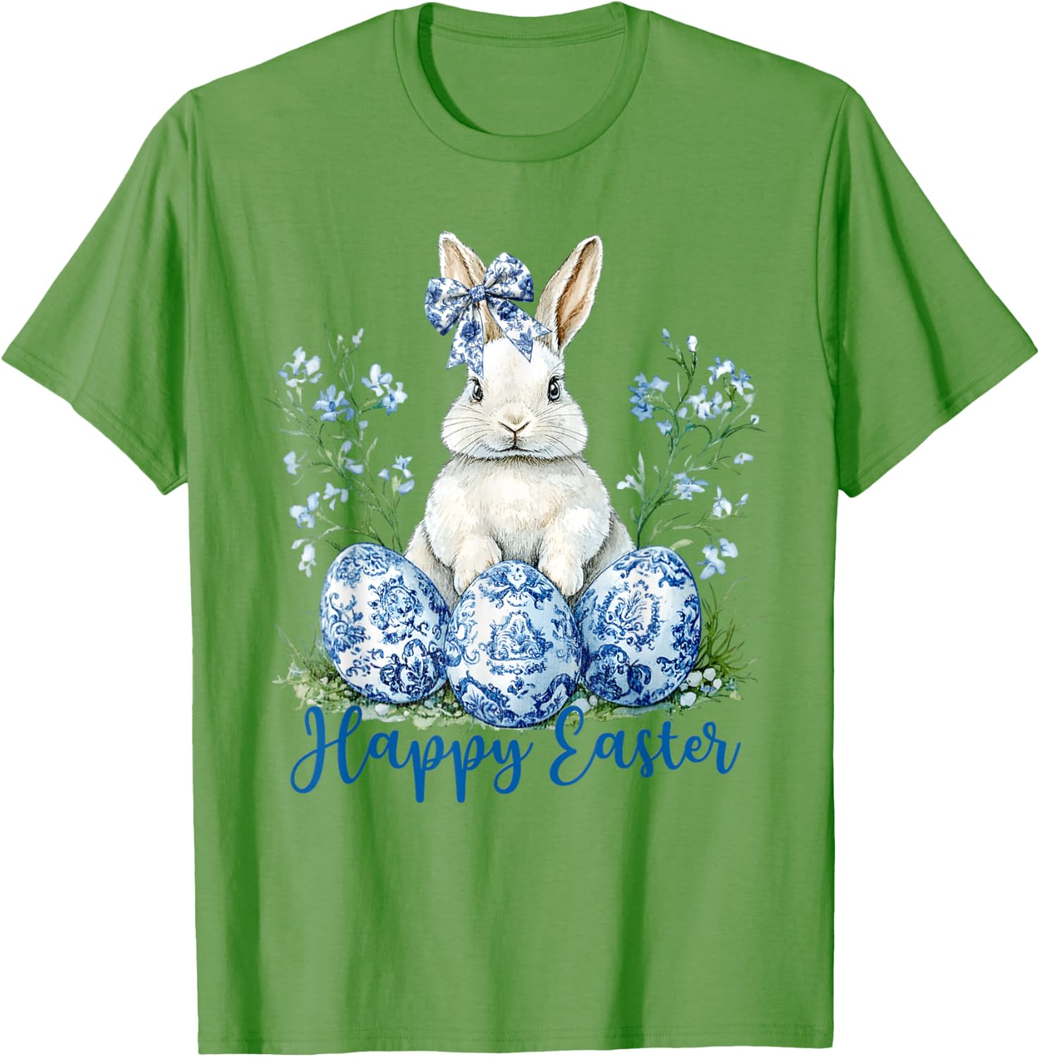 Happy Easter Bunny T-Shirt for Women and Kids Cute Egg Design - 7