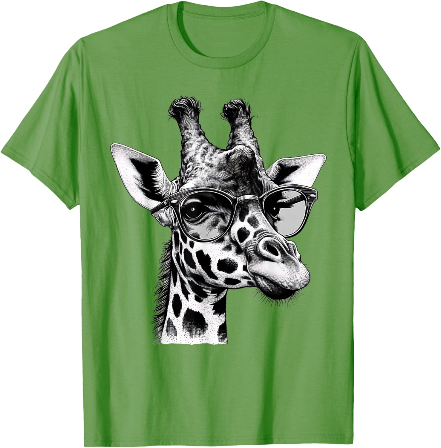 Cute Giraffe Glasses T-Shirt for Wildlife Animal Lovers and Enthusiasts - 5