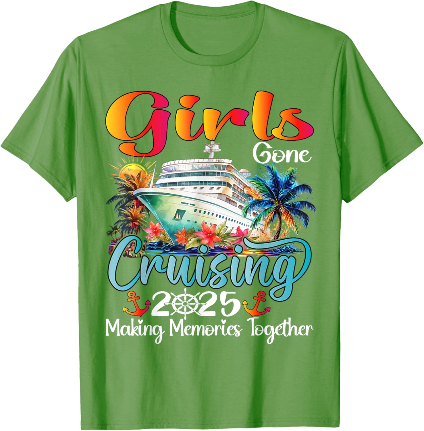 Girls Gone Cruising 2025 Matching T-Shirt for Friends Vacation Fun - 3