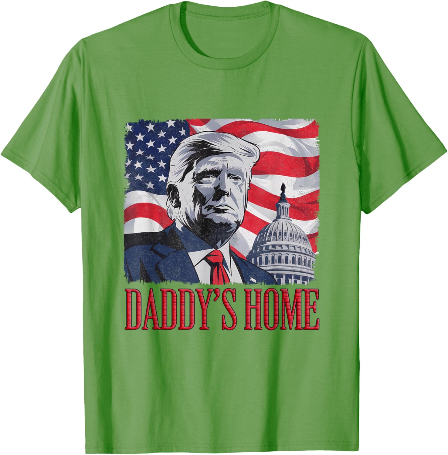 Daddy's Home Trump Tee - Unisex Black Cotton T-Shirt for Political Fans - 15