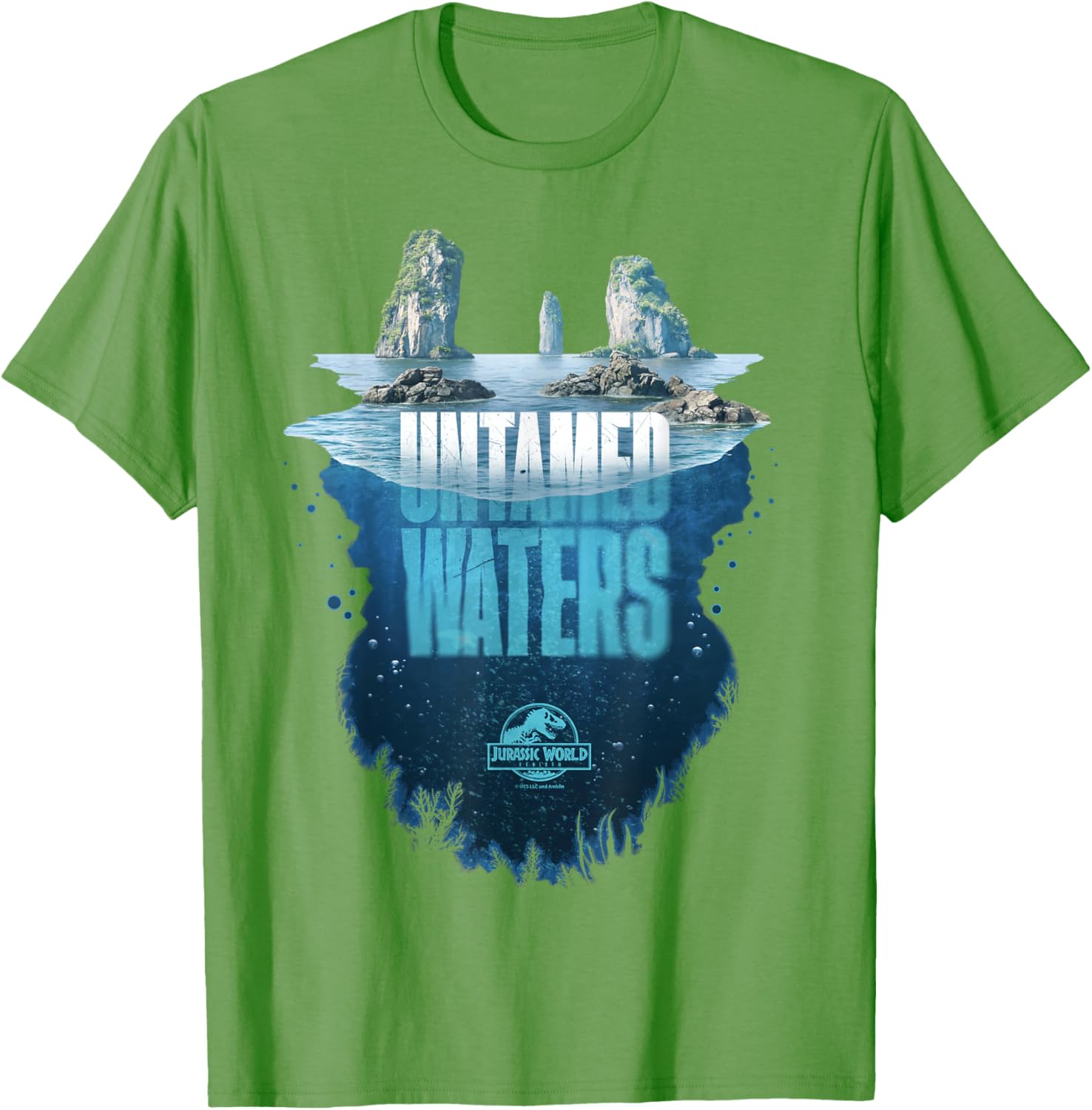 Jurassic World Rebirth Untamed Waters Island T-Shirt for Dino Fans - 1