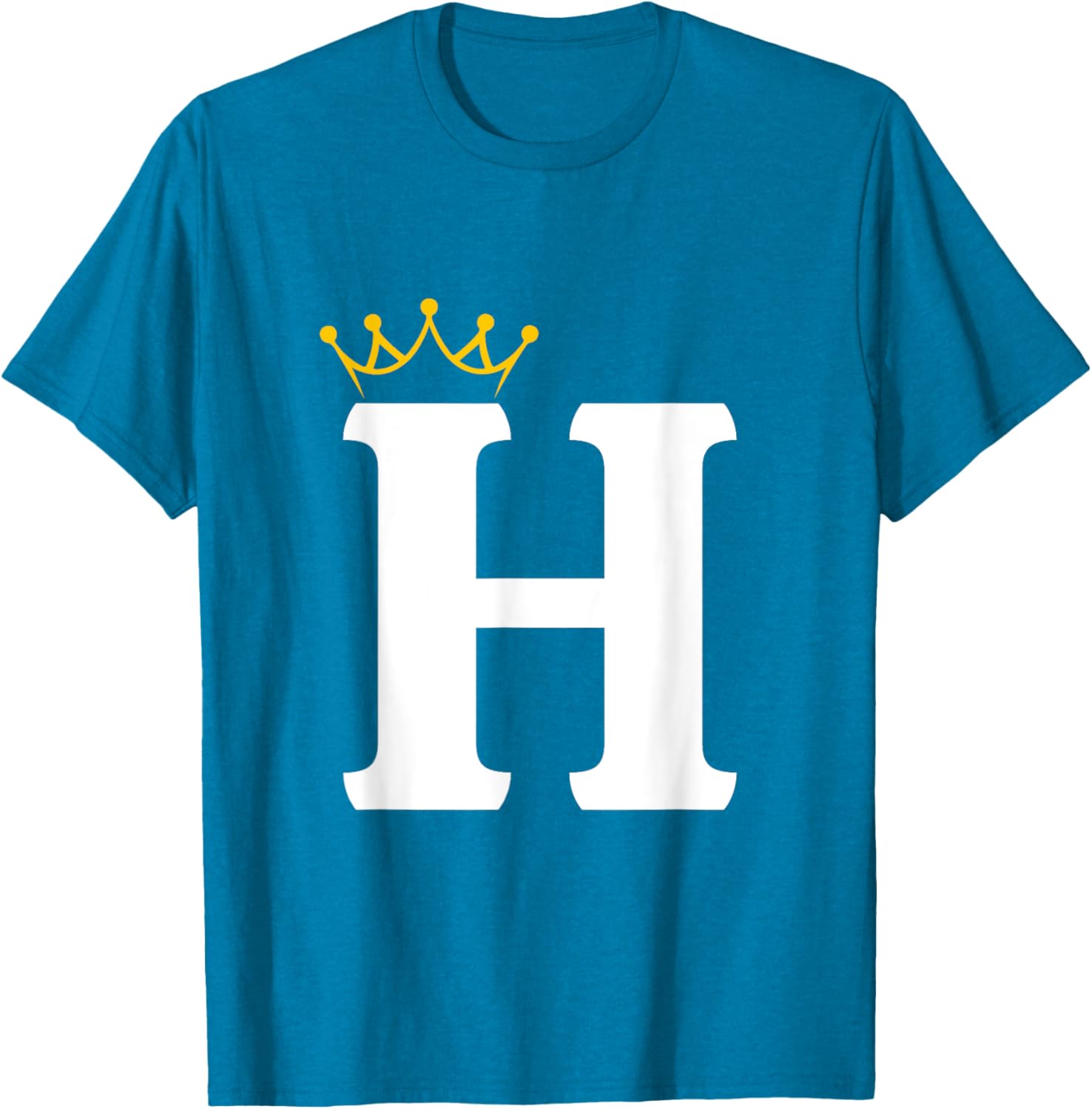 Crowned Letter H Monogram T-Shirt for Stylish Wear and Personal Touch - 22