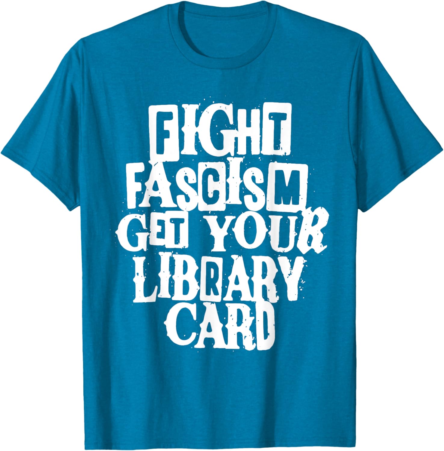 Fight Fascism Get Your Library Card T-Shirt for Book Lovers and Activists - 9