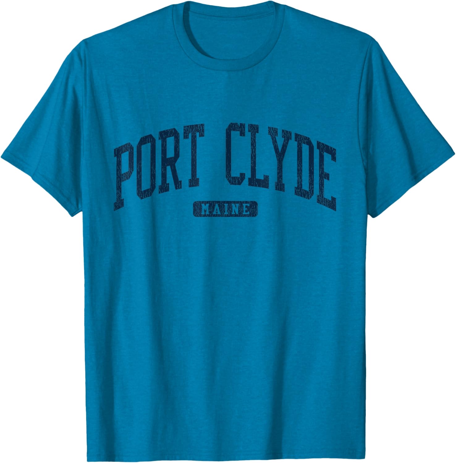 Port Clyde Maine University Style Blue T-Shirt for Casual Wear - 13