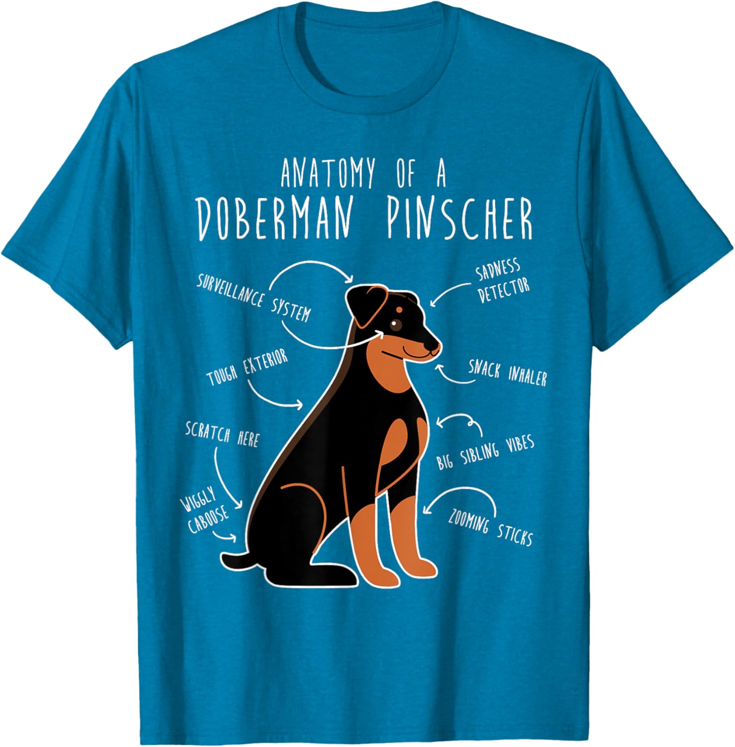 Cute Doberman Pinscher Floppy Ears T-Shirt for Proud Pet Moms - 4