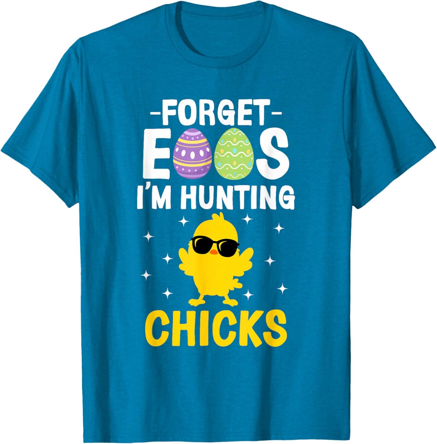 Funny Easter T-Shirt for Boys - Forget Eggs I'm Hunting Chicks Apparel - 13