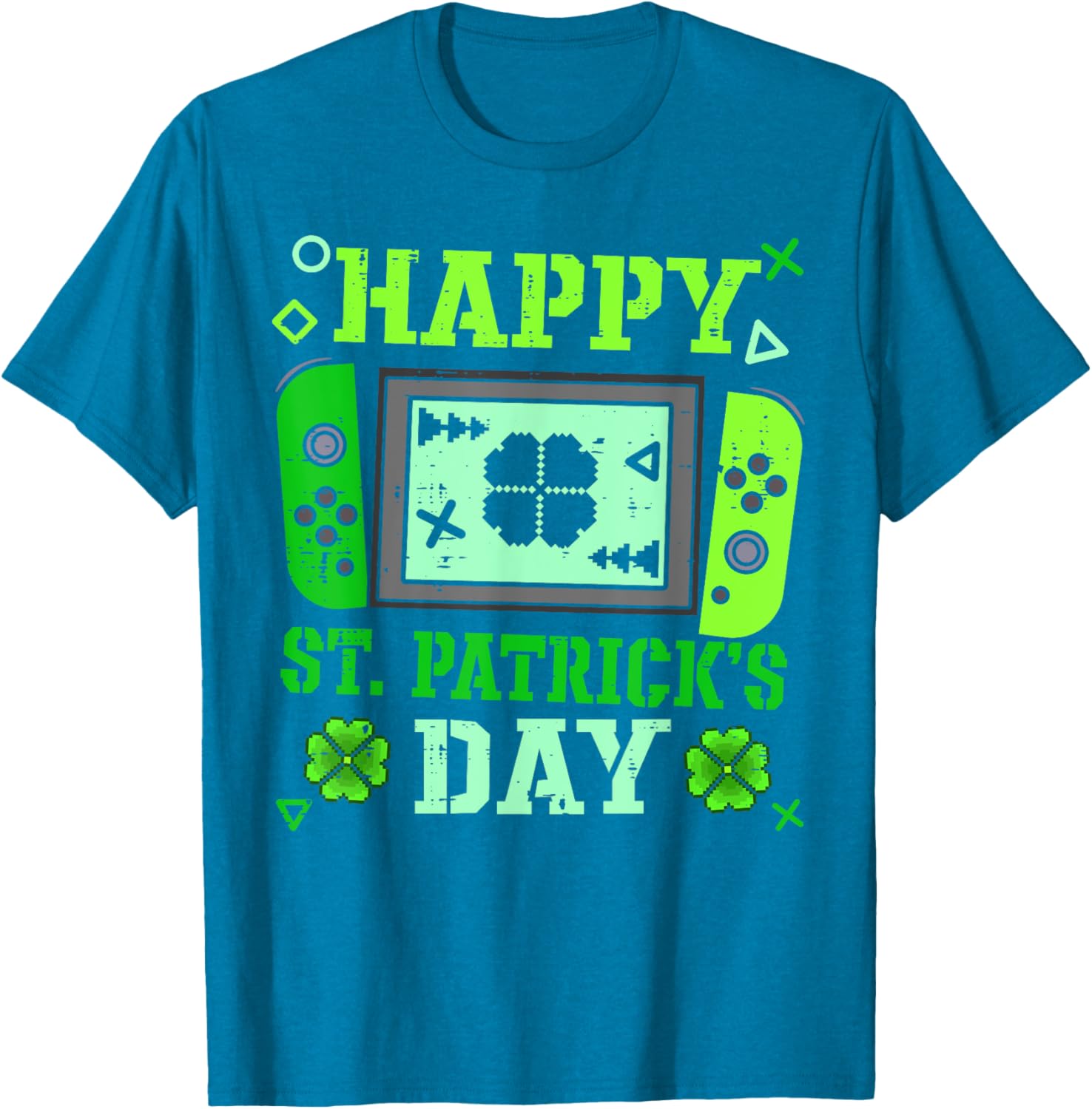 Happy St Patrick's Day Lucky Gamer T-Shirt for Boys and Men - 13