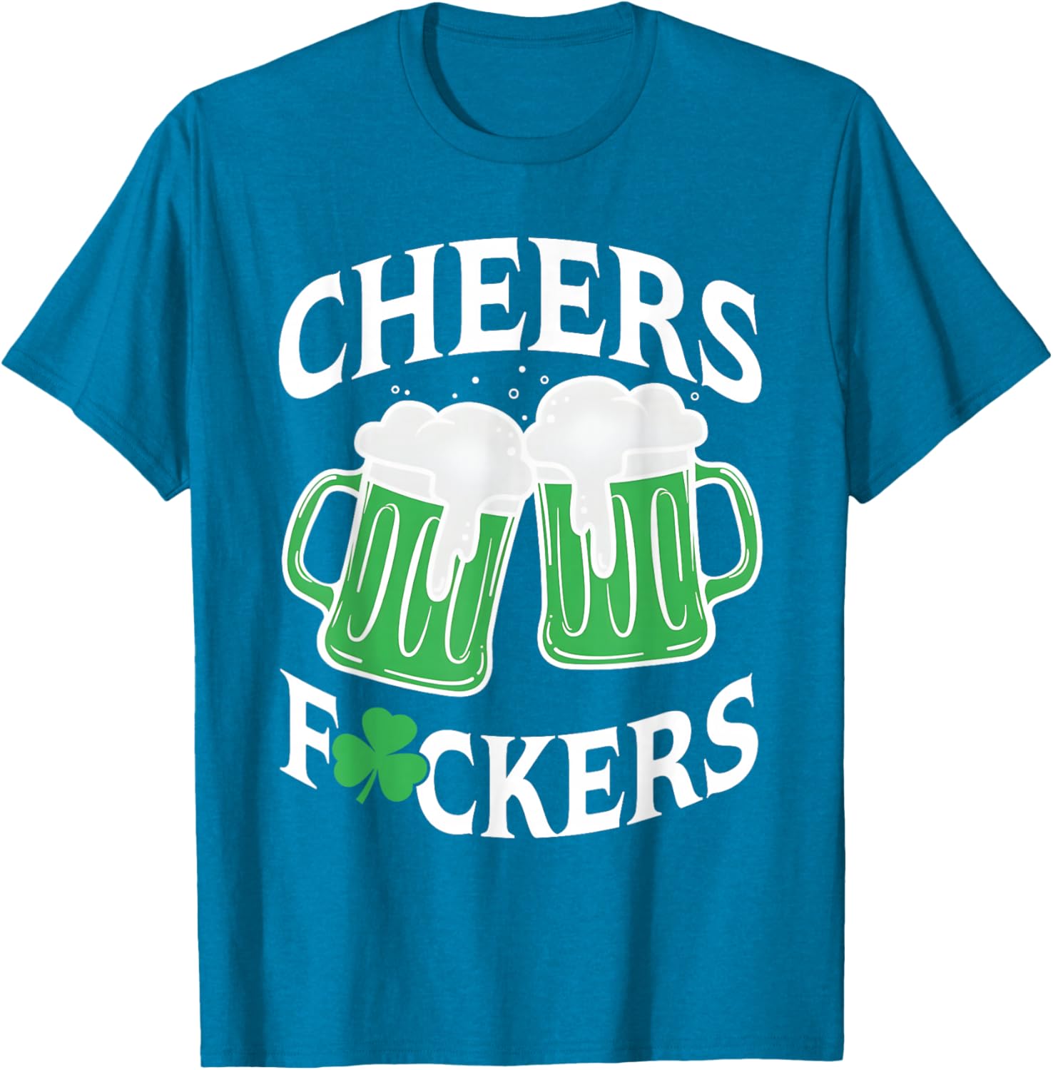 Funny St Patricks Day T-Shirt Cheers Shamrock Design for Party Fun - 9