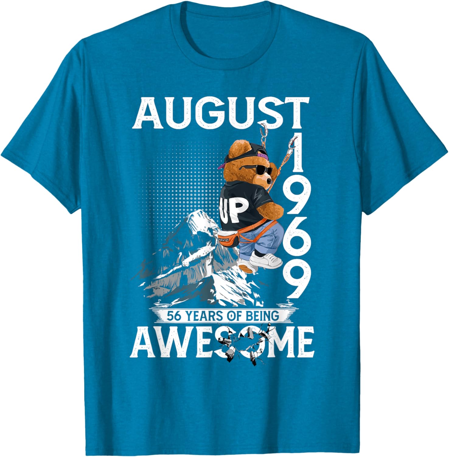 56th Birthday Bear Legends August 1969 T-Shirt for Men Gifts - 10