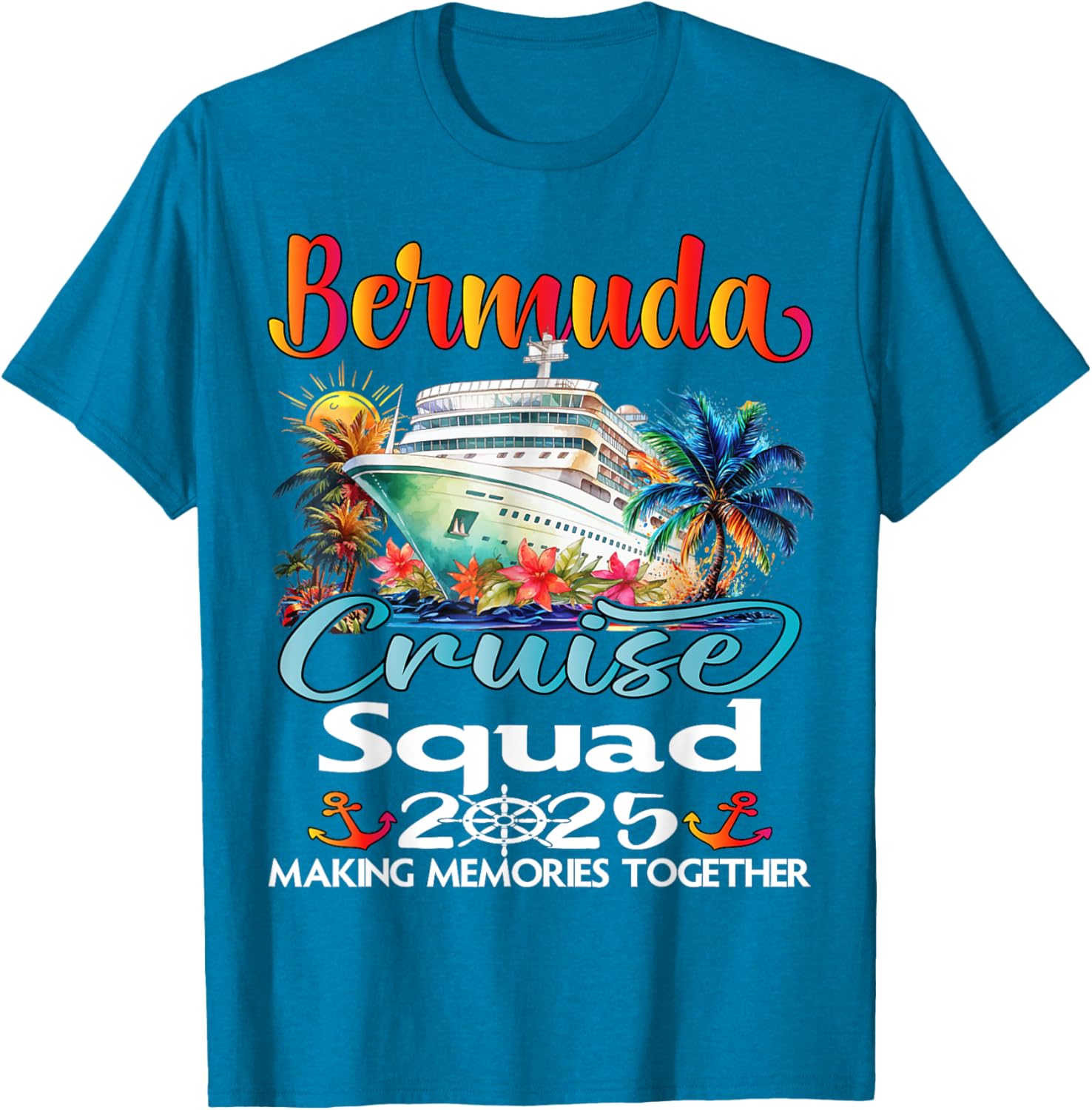 Bermuda Cruise Squad 2025 Family T-Shirt for Fun Adventures at Sea - 14