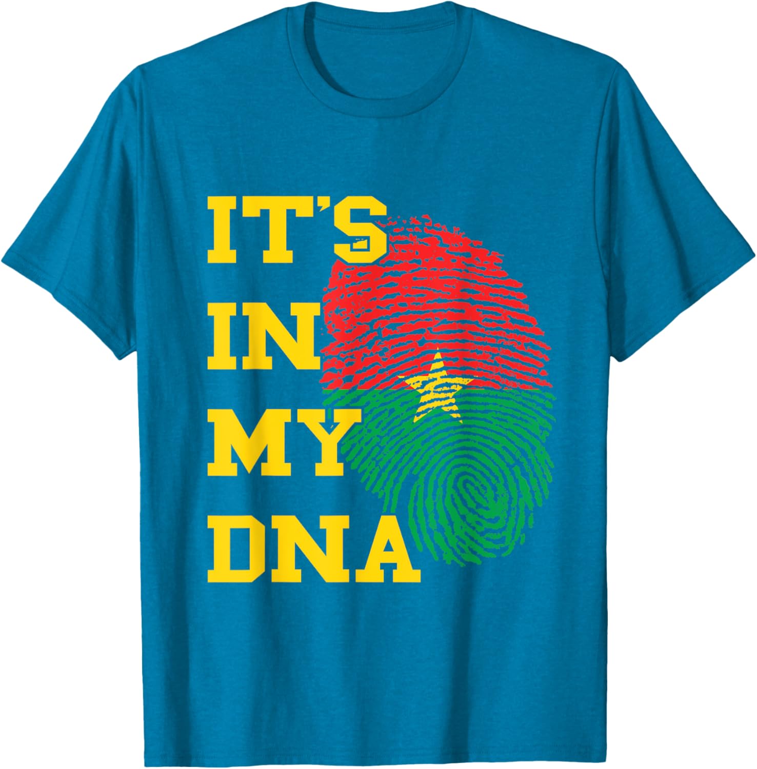 Burkina Faso It's In My DNA Flag Thumbmark T-Shirt for Proud Fans - 8