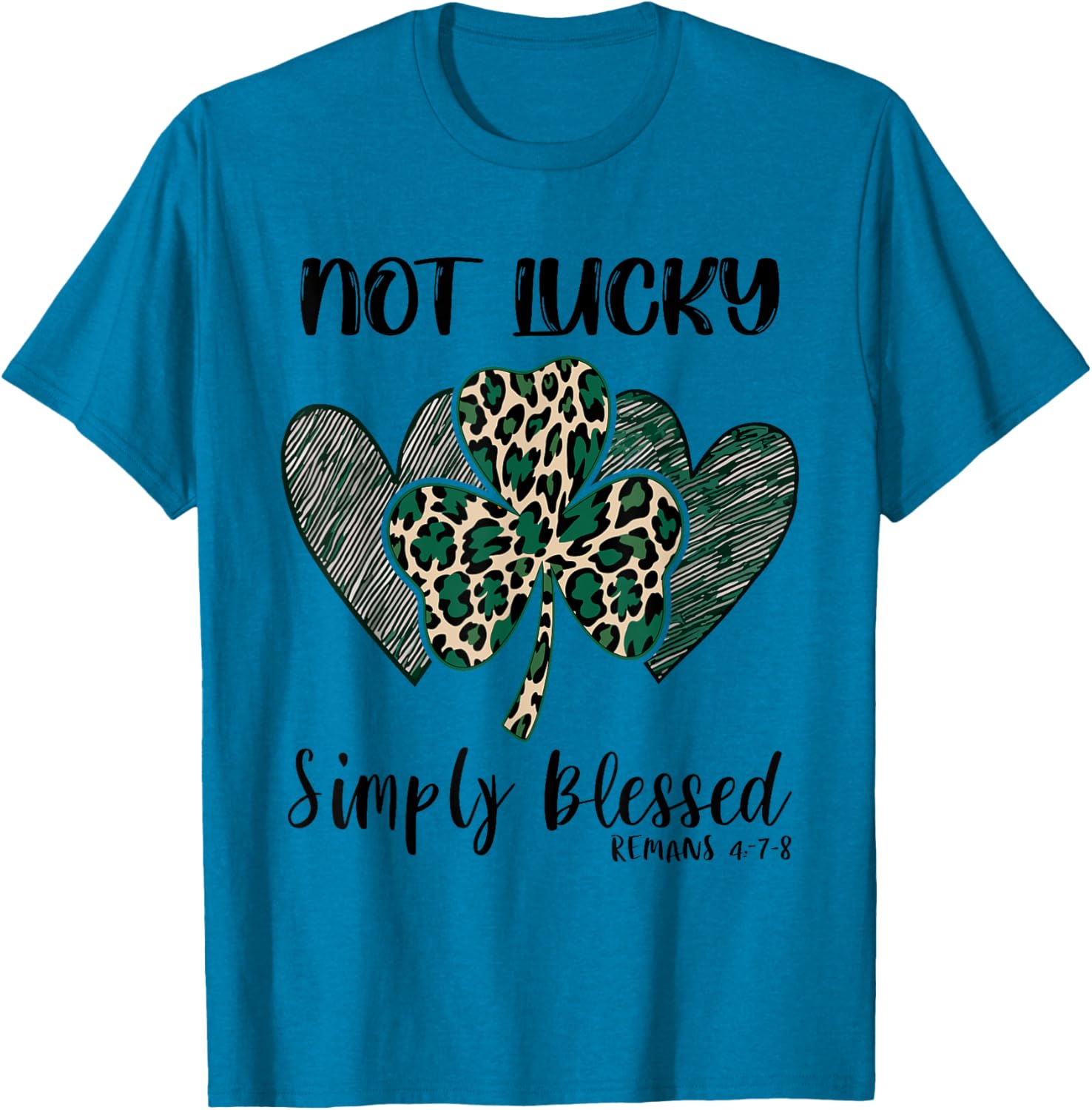 Simply Blessed Shamrock St Patricks Day T-Shirt for Fun Celebrations - 5